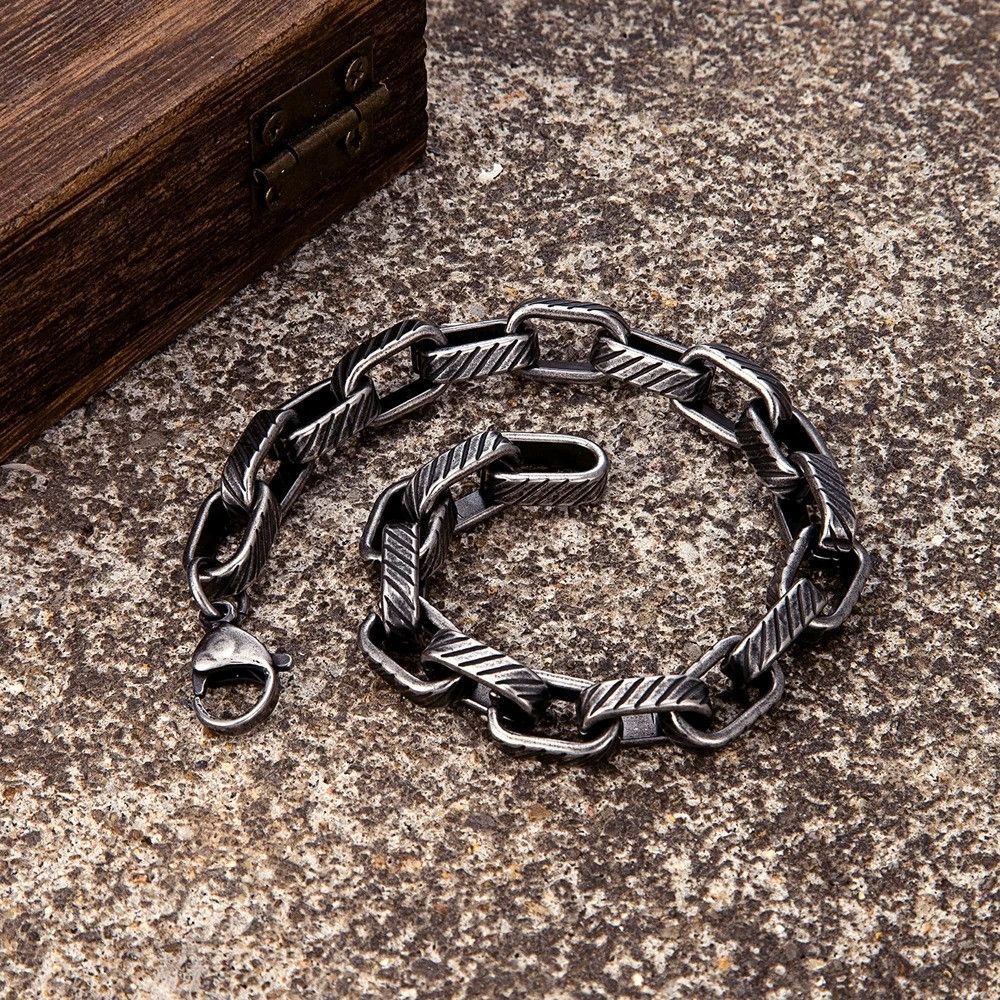 Other Punk Rock Cuban Link Chain Bracelet Bangles Gift For Him Size ONE SIZE - 2 Thumbnail