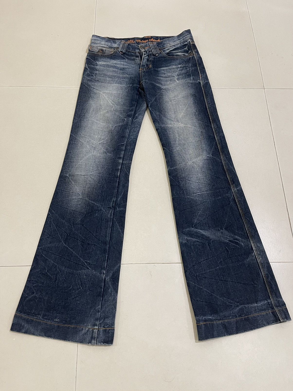 Japanese Brand FLARE JEANS DISTRESSED CLAW MARK BOOTCUT Size US 30 / EU 46 - 1 Thumbnail