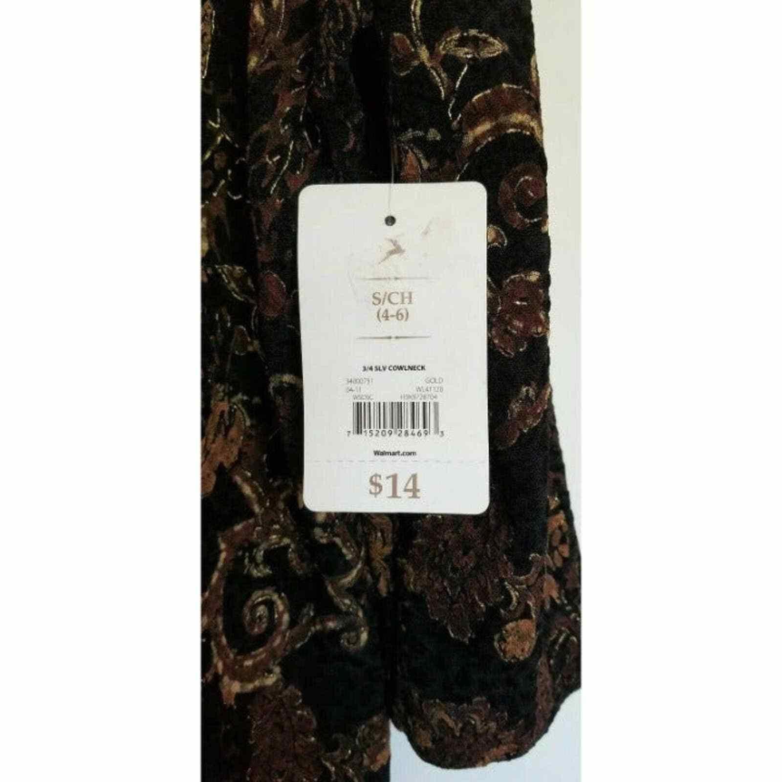 Other White Stag Brown Black Blouse Small NWT New With Tag Size S / US 4 / IT 40 - 5 Thumbnail