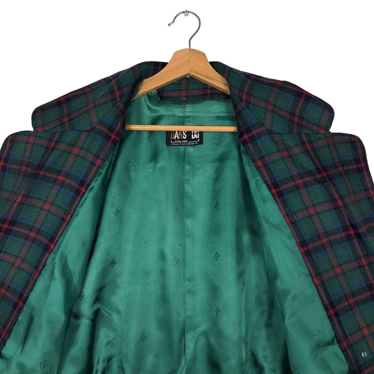 Japanese Brand 🔥Double Breast Wool Bomber Jacket Daks London Tartan Design Size US L / EU 52-54 / 3 - 14 Thumbnail