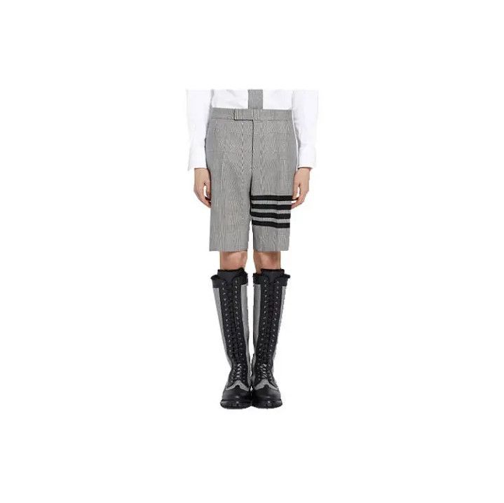 Thom Browne Thom Browne Men's Black and White Wool Shorts Size US 32 / EU 48 - 1 Thumbnail