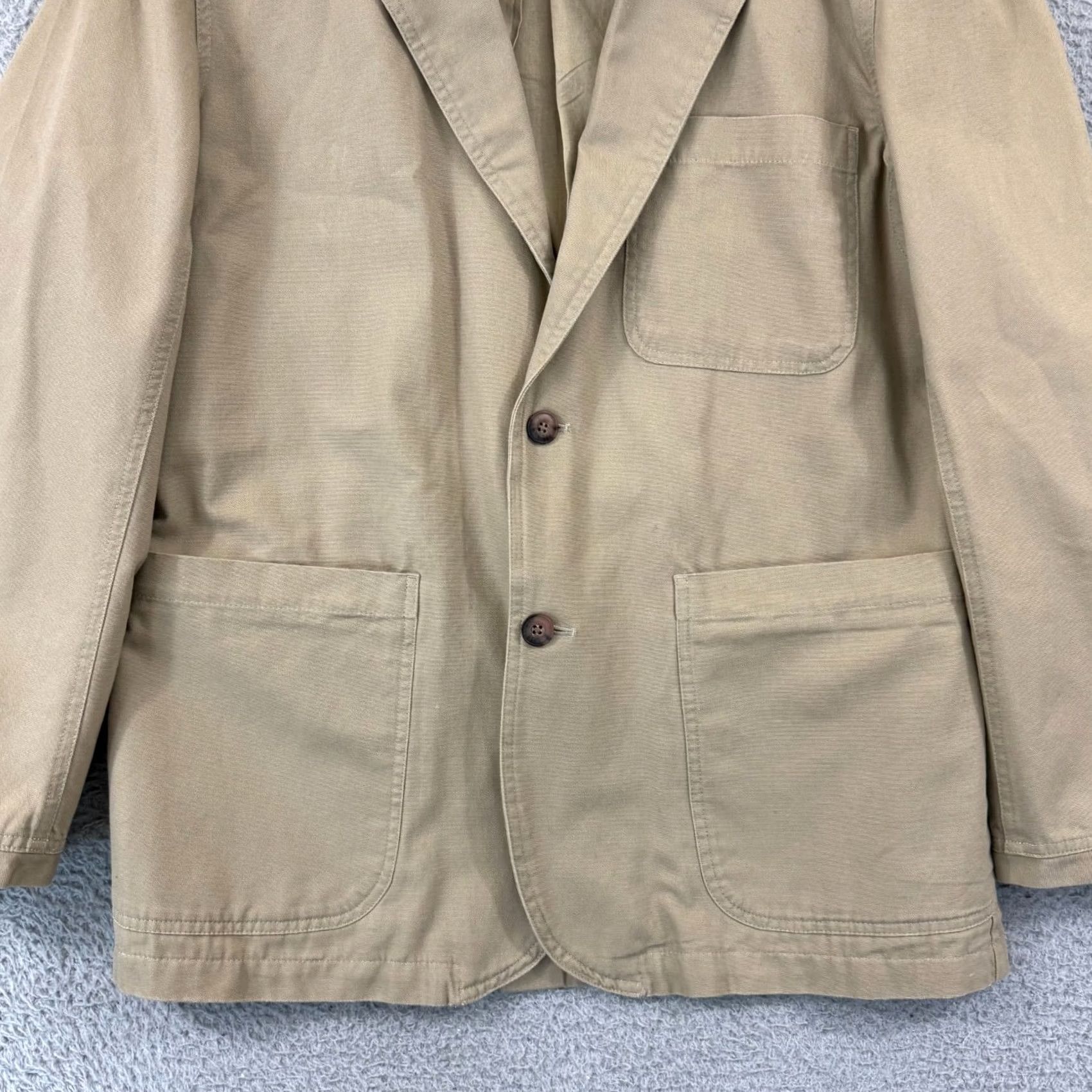 Vintage Duluth Trading Blazer Mens Medium Beige Long Sleeve Jacket Overcoat Casual Workwear Travel Jacket Blazer Mens Regular Chest 44 in Beige Clothing Size US M / EU 48-50 / 2 - 3 Thumbnail