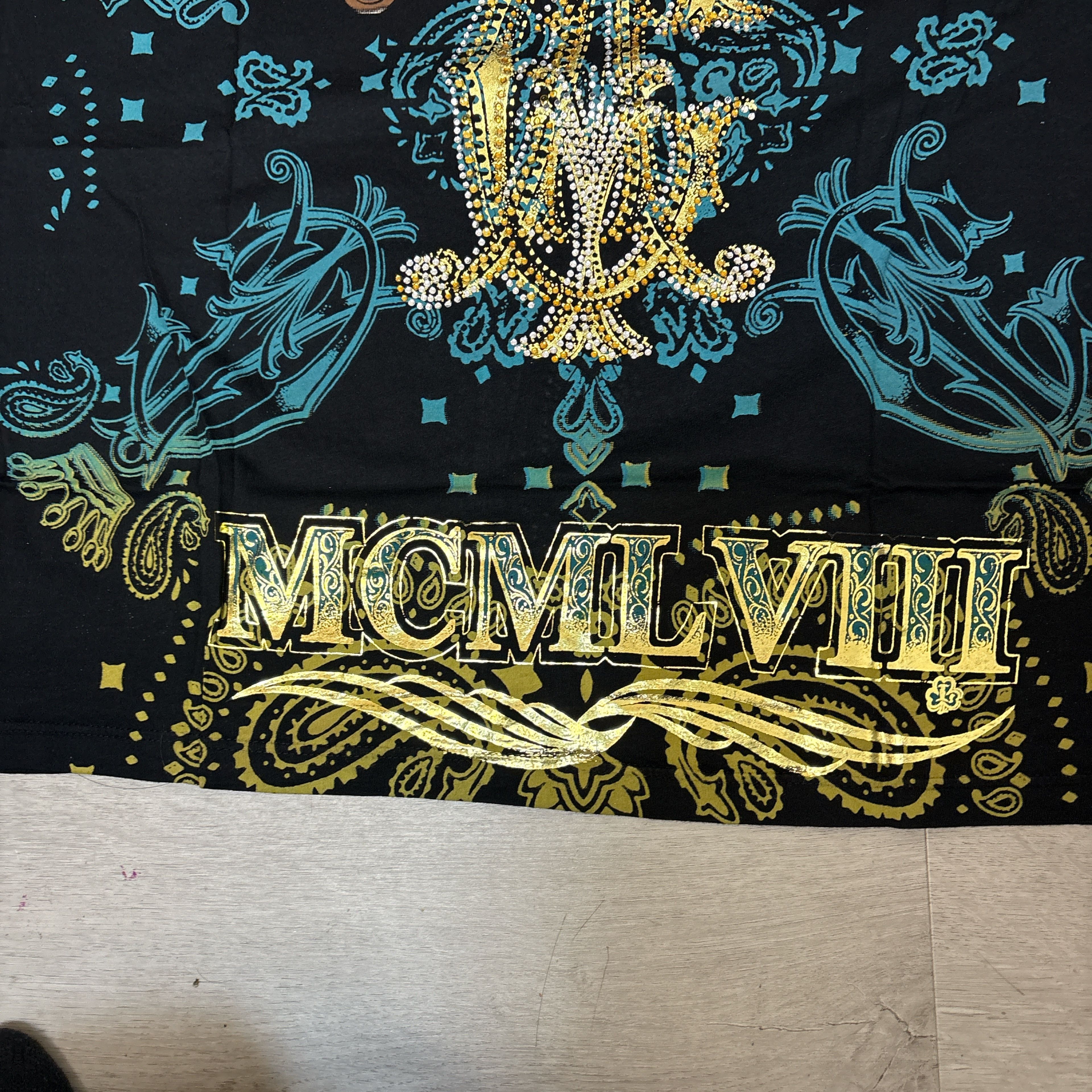 Christian Audigier Vintage Christian Audigier All Over Print Gold New Size US L / EU 52-54 / 3 - 2 Thumbnail
