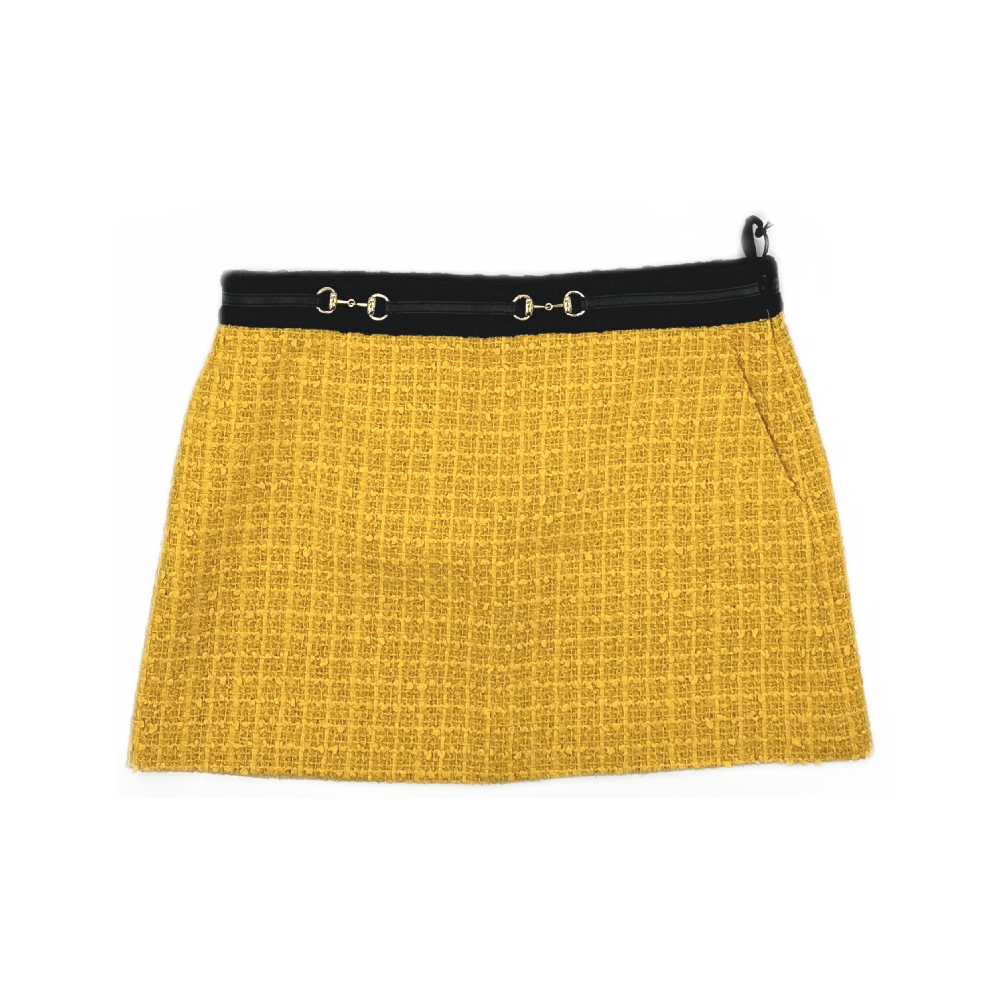 Gucci Horsebit Tweed Mini Skirt IT 46