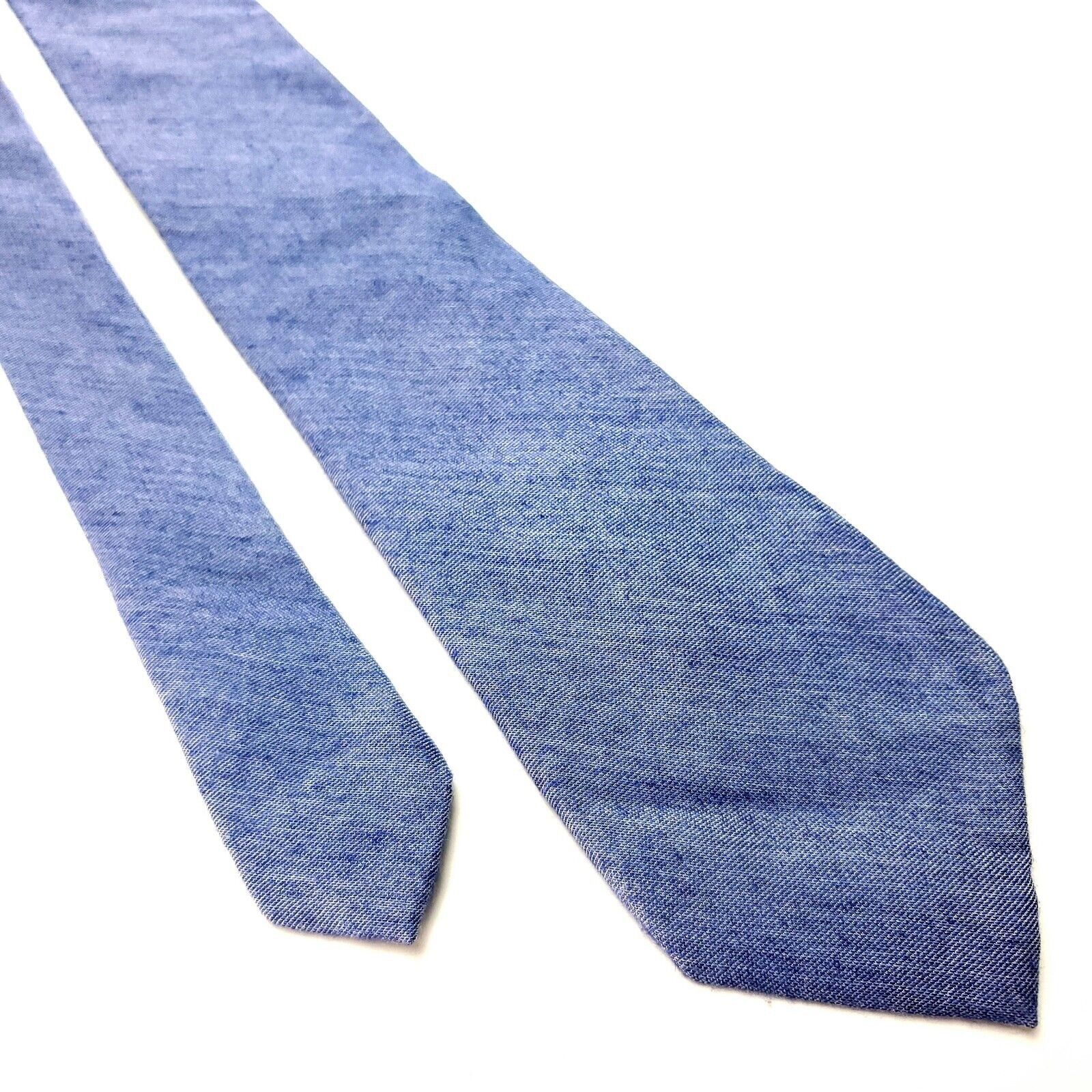 Calvin Klein Calvin Klein Viscose Silk Tie Blue Striped Skinny Size ONE SIZE - 1 Thumbnail