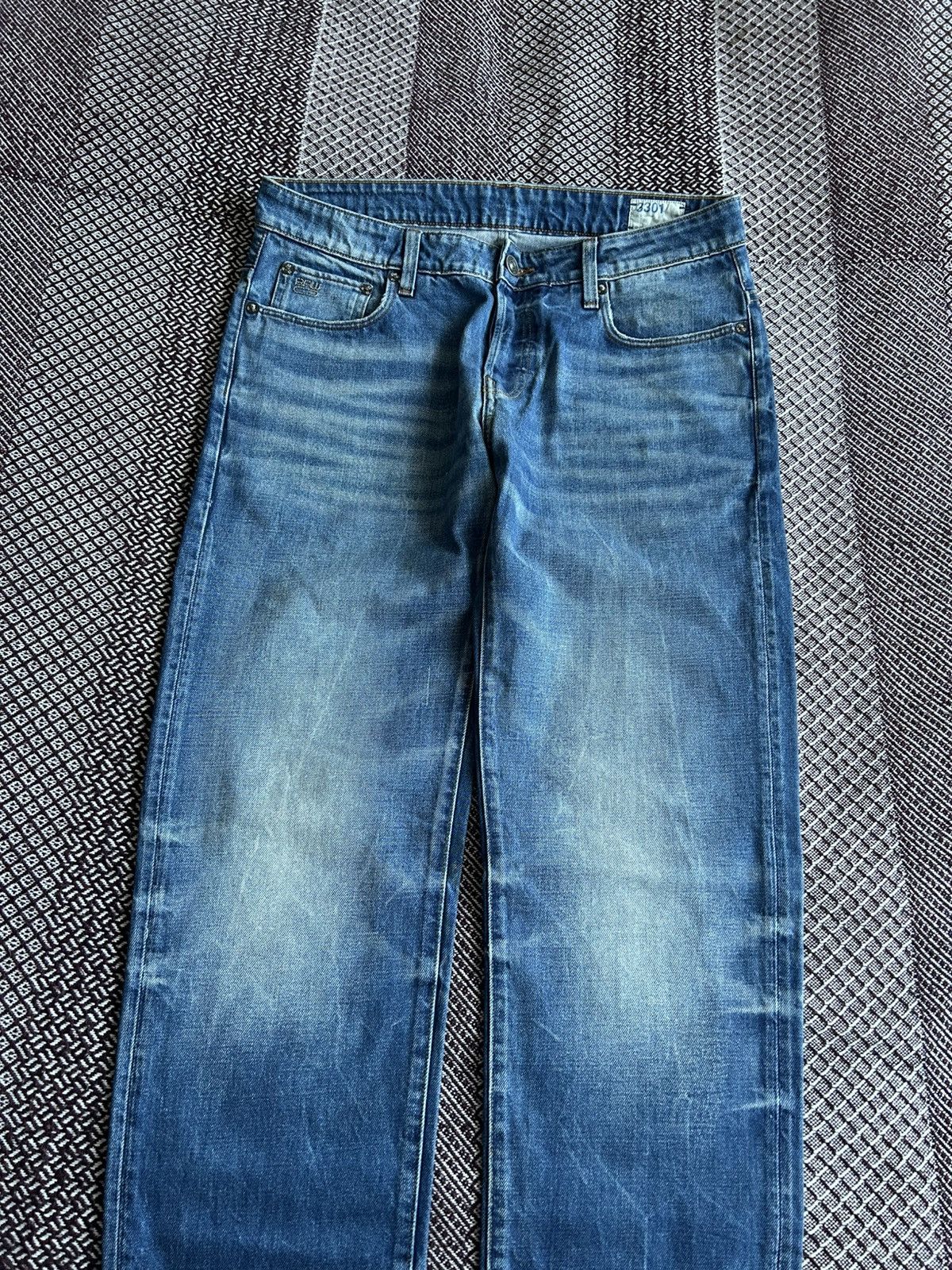 G-Star G-Star Raw 3301 Low Tapered Wash Faded Jeans Men Size 32/34 Size US 32 / EU 48 - 10 Thumbnail