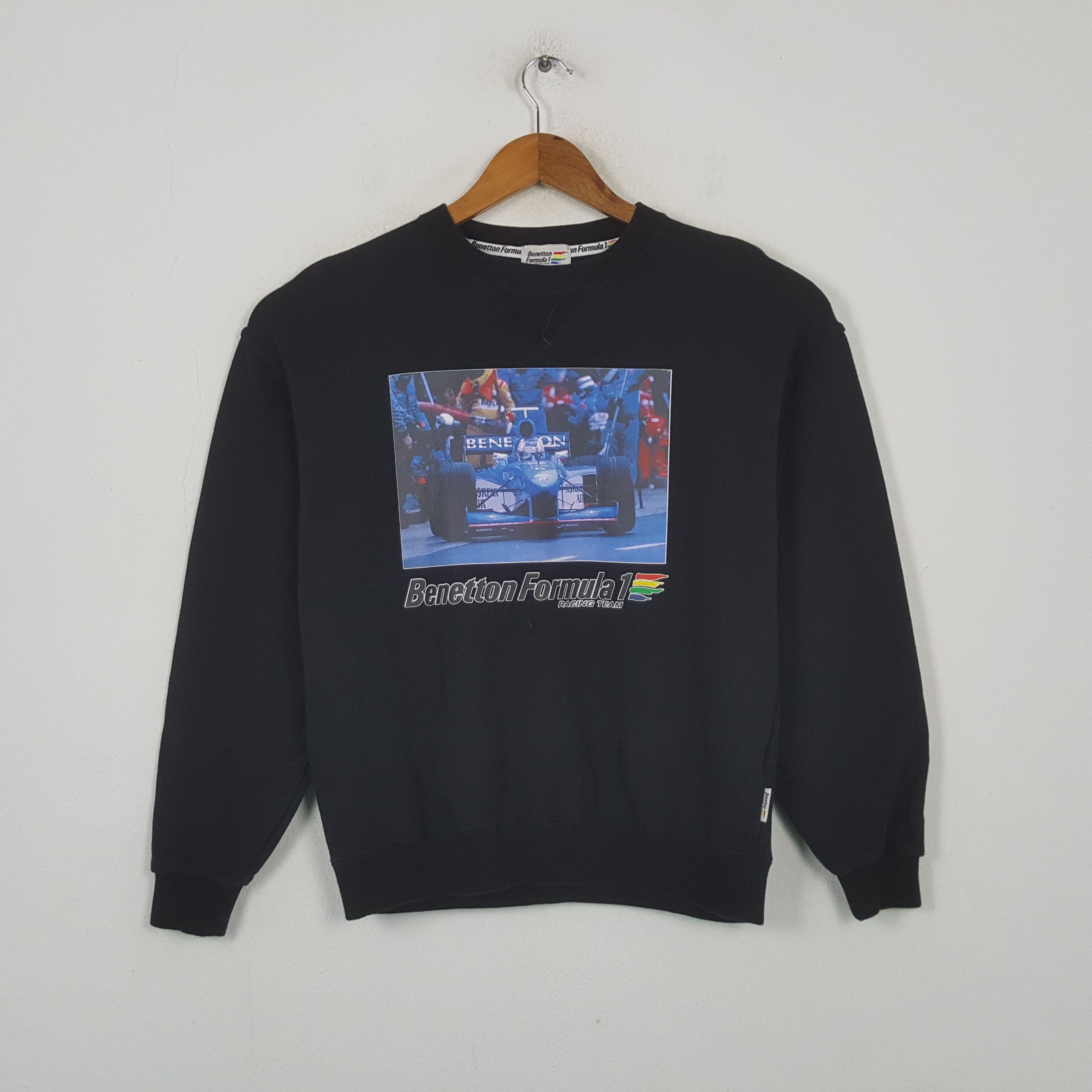 Benetton Vintage Benetton Formula 1 Racing Team Sweatshirt RR11 Size US M / EU 48-50 / 2 - 1 Thumbnail