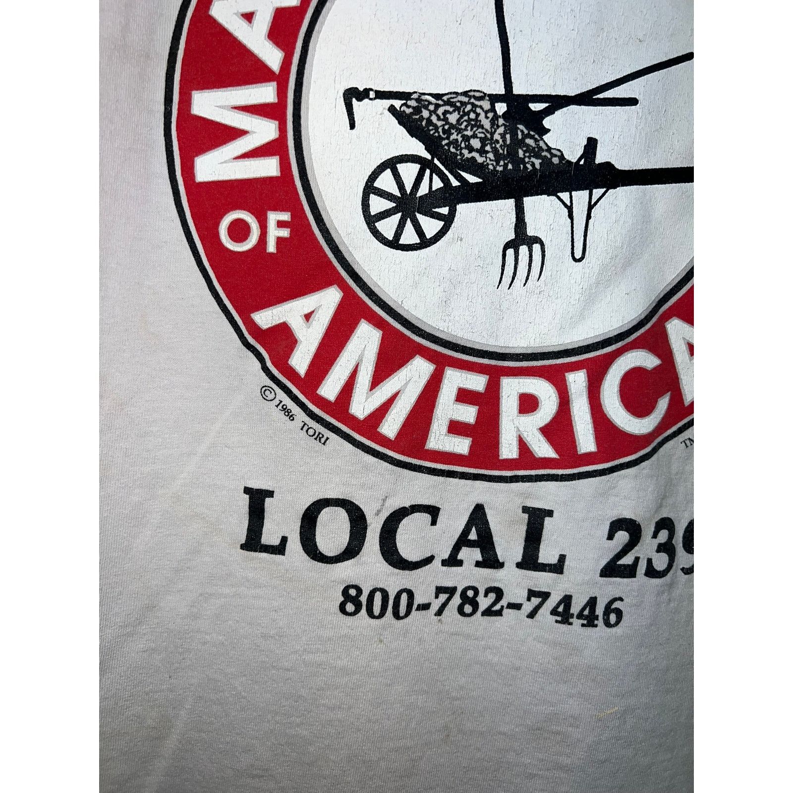 Vintage Vintage Manure Movers Of America Shirt Local 239 Union Tee L Size US L / EU 52-54 / 3 - 4 Thumbnail