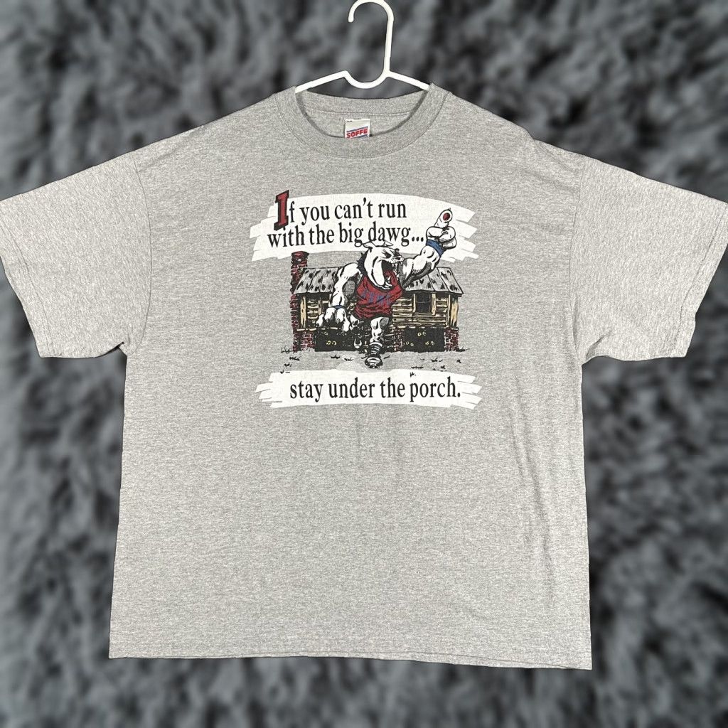 Soffe VTG Soffe Shirt Mens XL Gray USMC Bulldog Big Dawg Quote Graphic Tee Made USA Size US XL / EU 56 / 4 - 1 Thumbnail