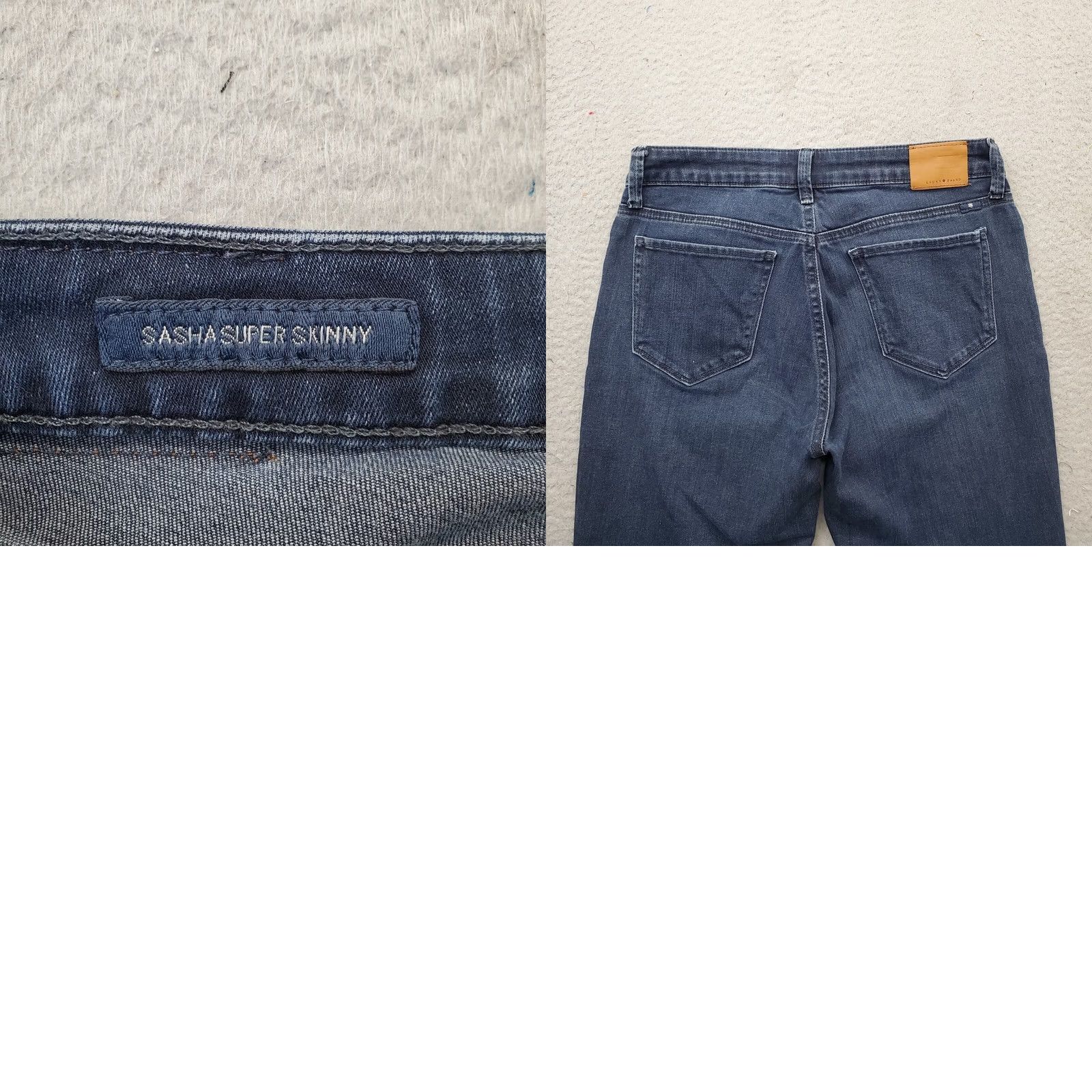 Lucky Brand Lucky Brand Sasha Super Skinny Jeans Women's Navy Low Rise 5-Pocket Design Size 8/29 XS-XXL (adjusted) Size 30" / US 8 / IT 44 - 8 Thumbnail