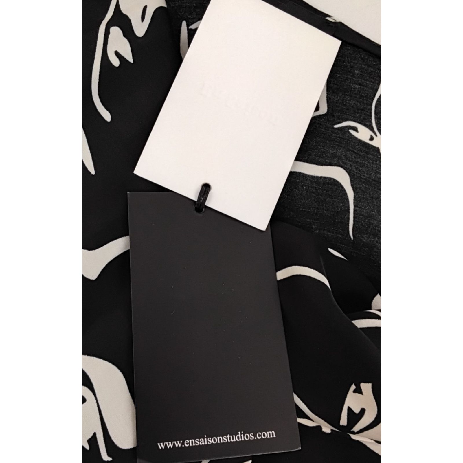 Other En Saison Slip Dress Women's S Black/White Abstract Face NWT Size S / US 4 / IT 40 - 10 Thumbnail