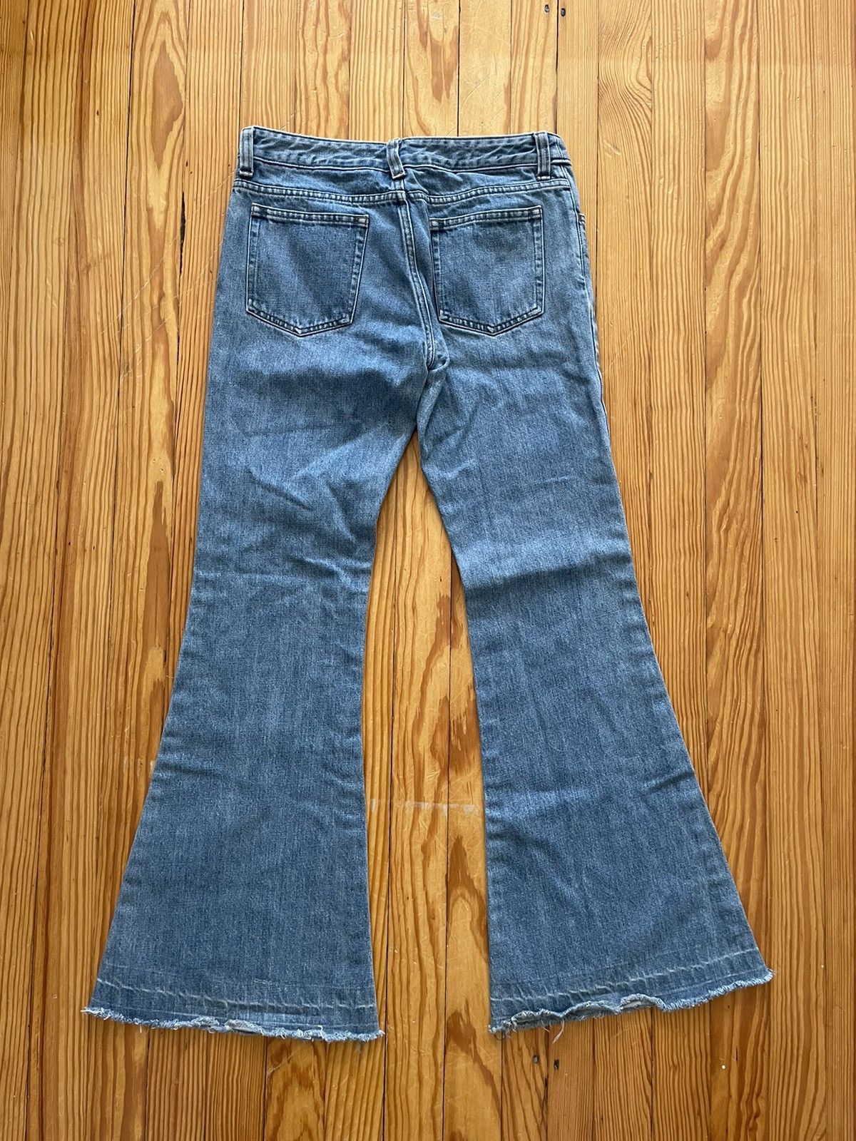 Junya Watanabe Junya Watanabe Wide Flared Light Denim Wash Jeans Size US 29 - 2 Thumbnail