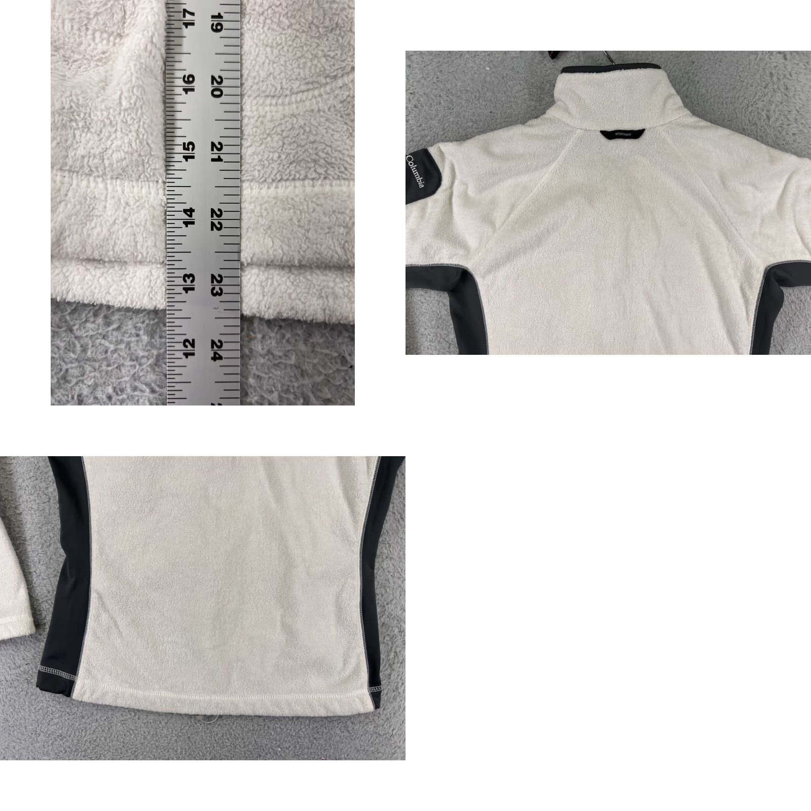 Vintage Columbia Jacket Women Small White Black Polyester Fleece Pockets Zip Zipper Embroidered Logo Cozy Hike Women Size S / US 4 / IT 40 - 9 Thumbnail