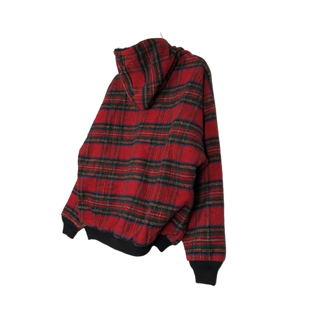 Vintage 🔥VINTAGE WOOL BOMBER JACKET MELTON USA TARTAN DESIGN CHECK Size US L / EU 52-54 / 3 - 11 Thumbnail