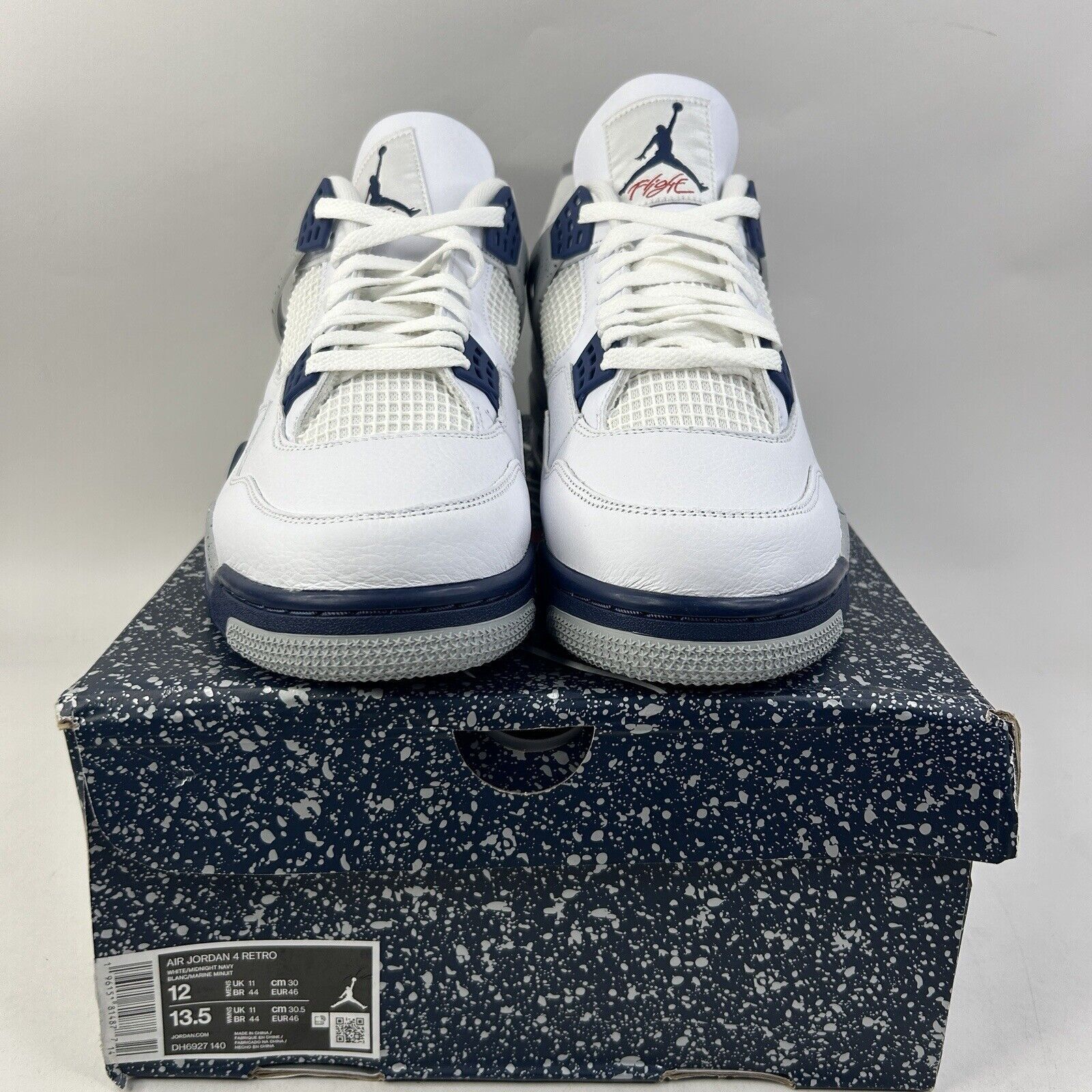 Nike Nike Air Jordan 4 Retro "Midnight Navy" 2024 Size US 12 / EU 45 - 2 Thumbnail