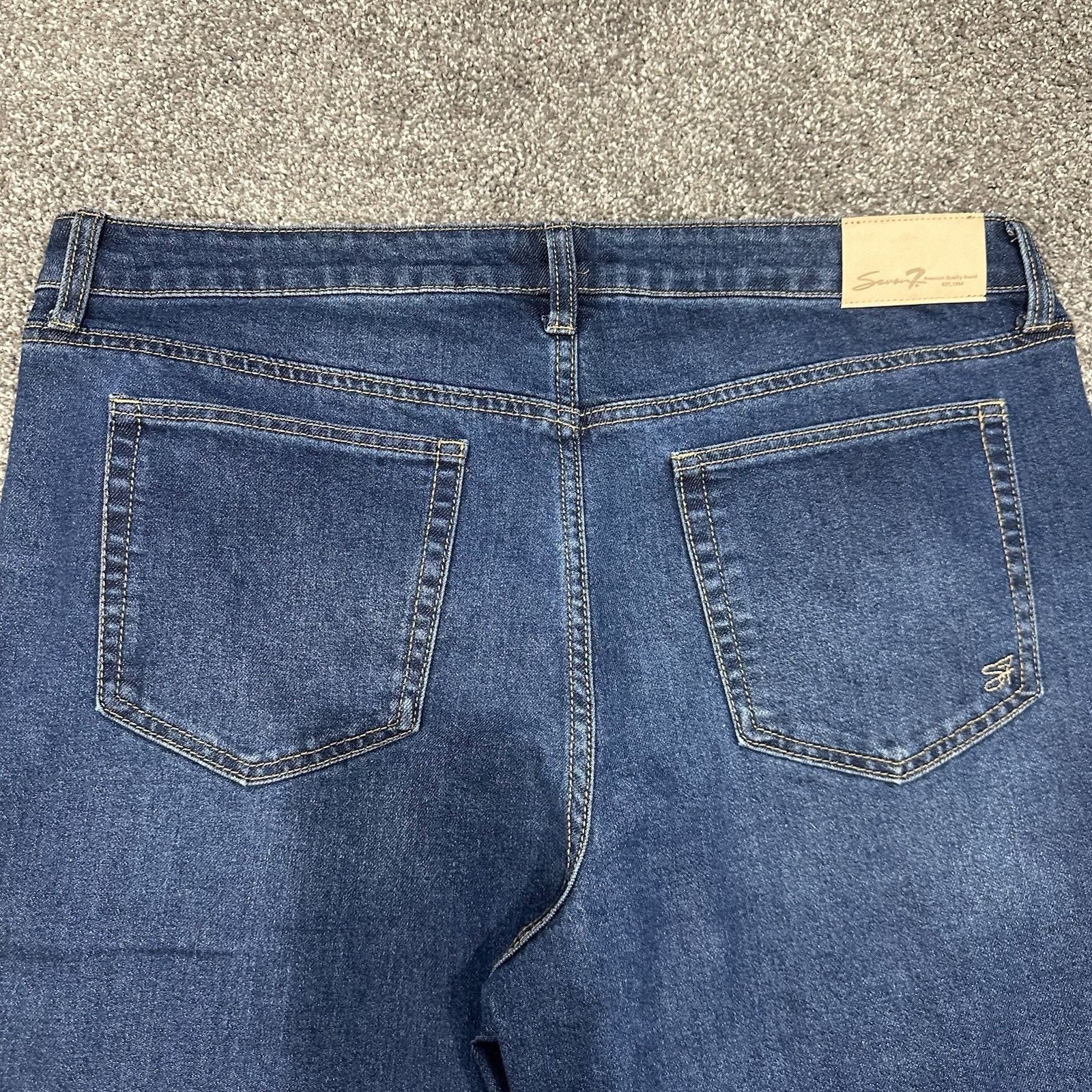 Seven 7 Seven7 The Straight Jeans Womens Size 16 Blue Denim Y2K Size 40" / US 18 - 7 Thumbnail