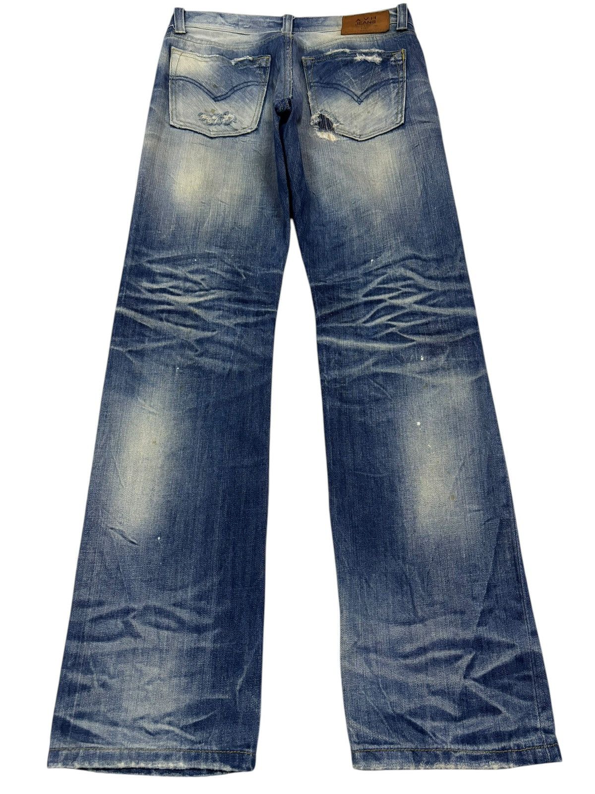 14th Addiction × Japanese Brand Vintage A.V.H Costume Black Label Distressed Jeans Size US 31 - 2 Thumbnail