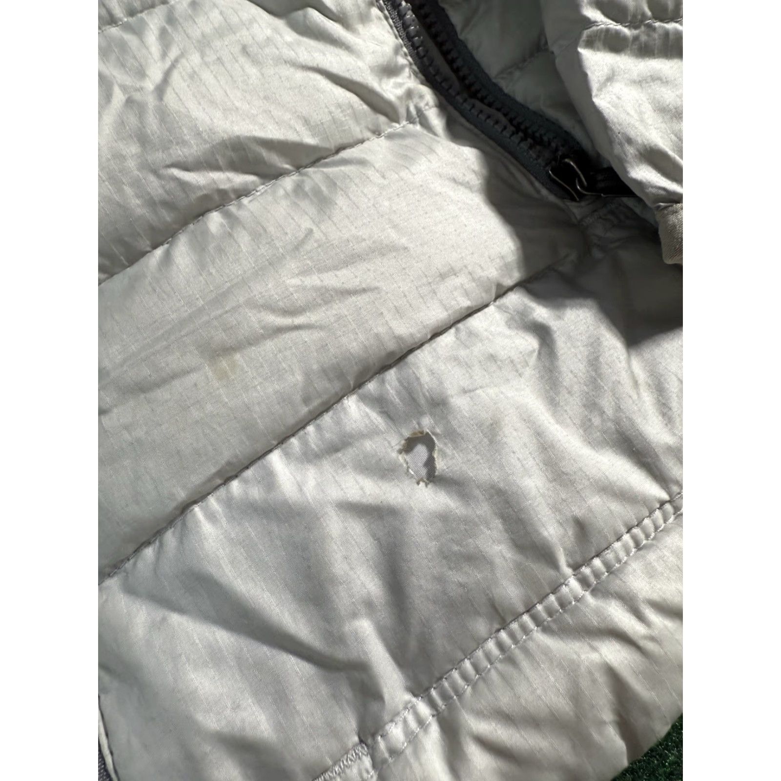 Patagonia Goose Down Sweater Puffer Jacket Womens S Gray Full Zip