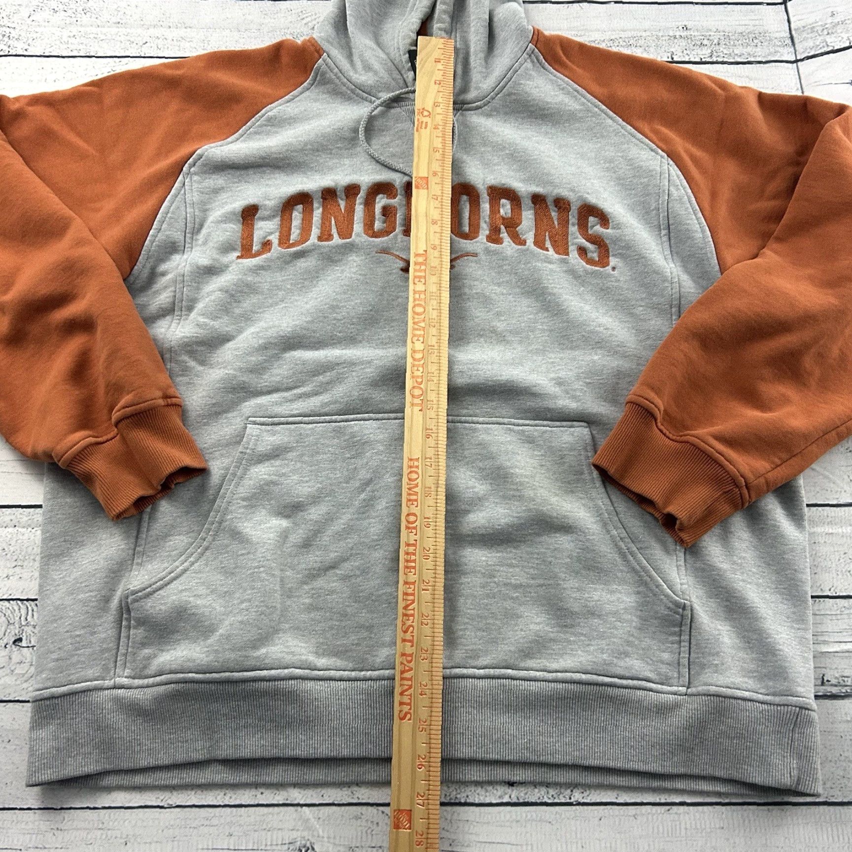 Nike VINTAGE Nike Texas Longhorns Pullover Hooded Sweatshirt Men's L Gray Orange Size US L / EU 52-54 / 3 - 5 Thumbnail