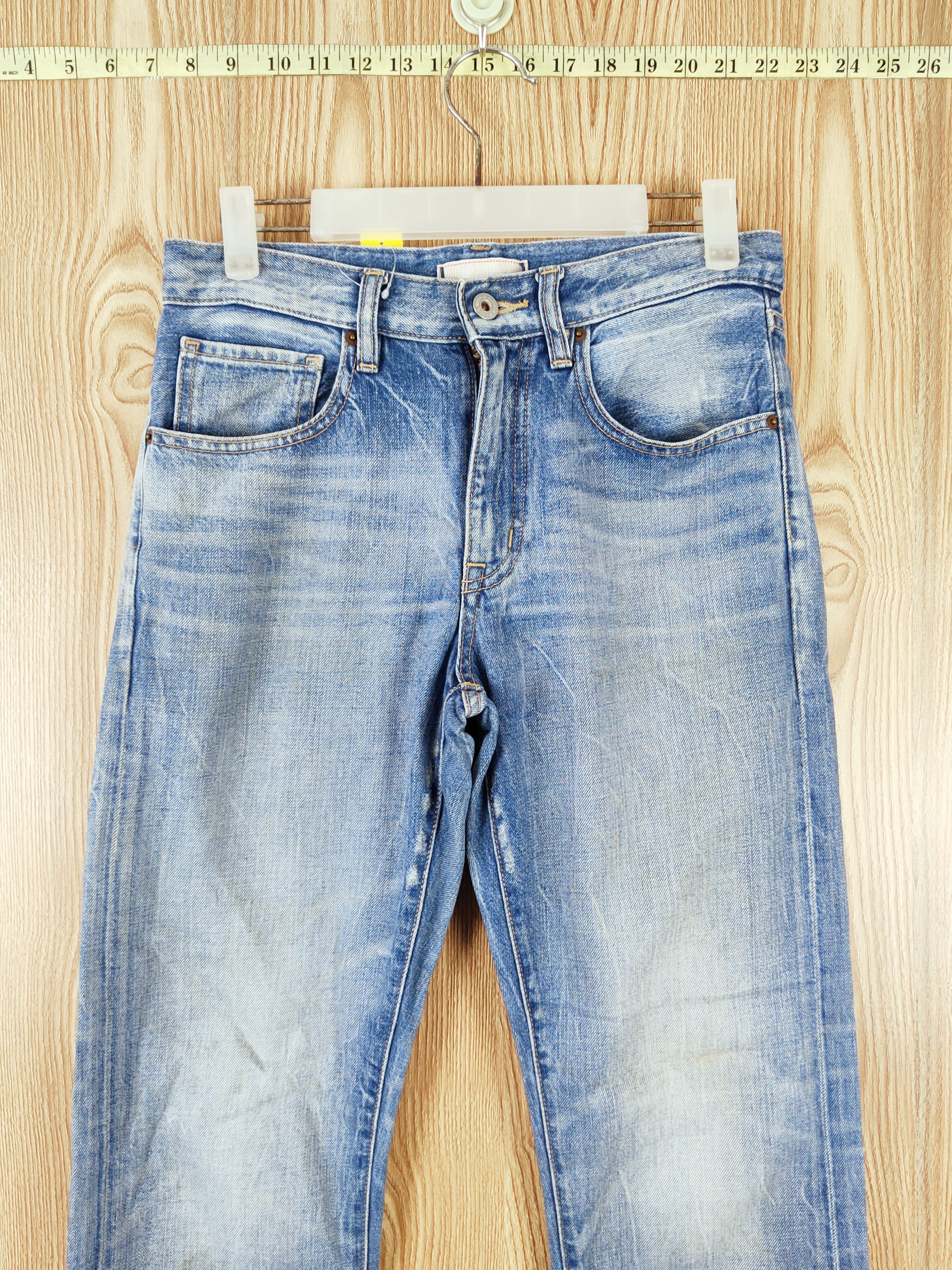 Japanese Brand Uniqlo japan vintage Blue Distressed Ripped Jeans #W532 Size US 30 / EU 46 - 2 Thumbnail