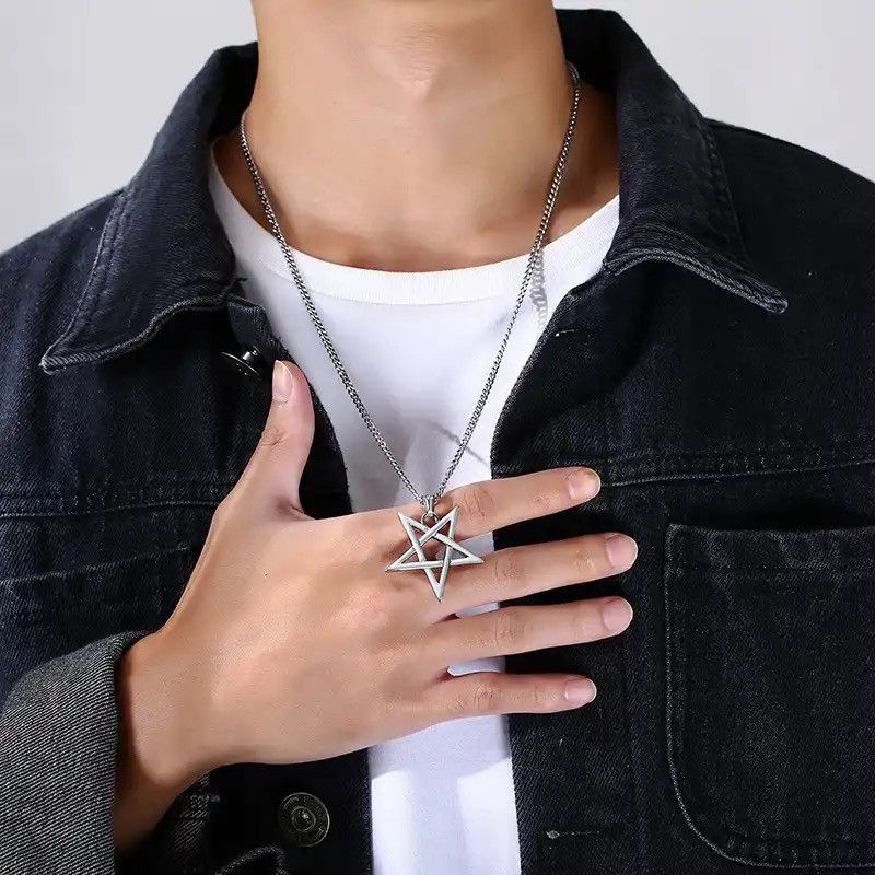 Japanese Brand × Jewelry Pentagram Star Goth Satanic Necklace Chain Size ONE SIZE - 2 Thumbnail
