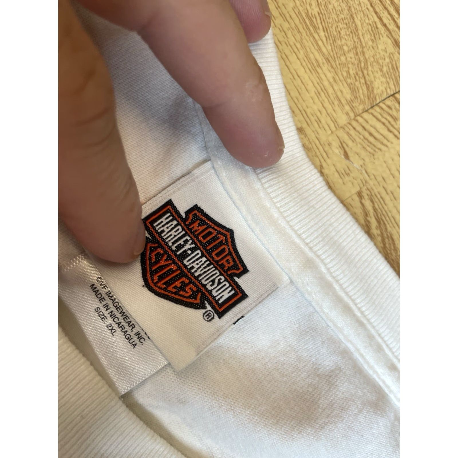 Harley Davidson VINTAGE Harley-Davidson Long Sleeve T-Shirt 2XL White Crew Neck 90s Biker Motorcycle Graphic Men Size US XXL / EU 58 / 5 - 6 Thumbnail