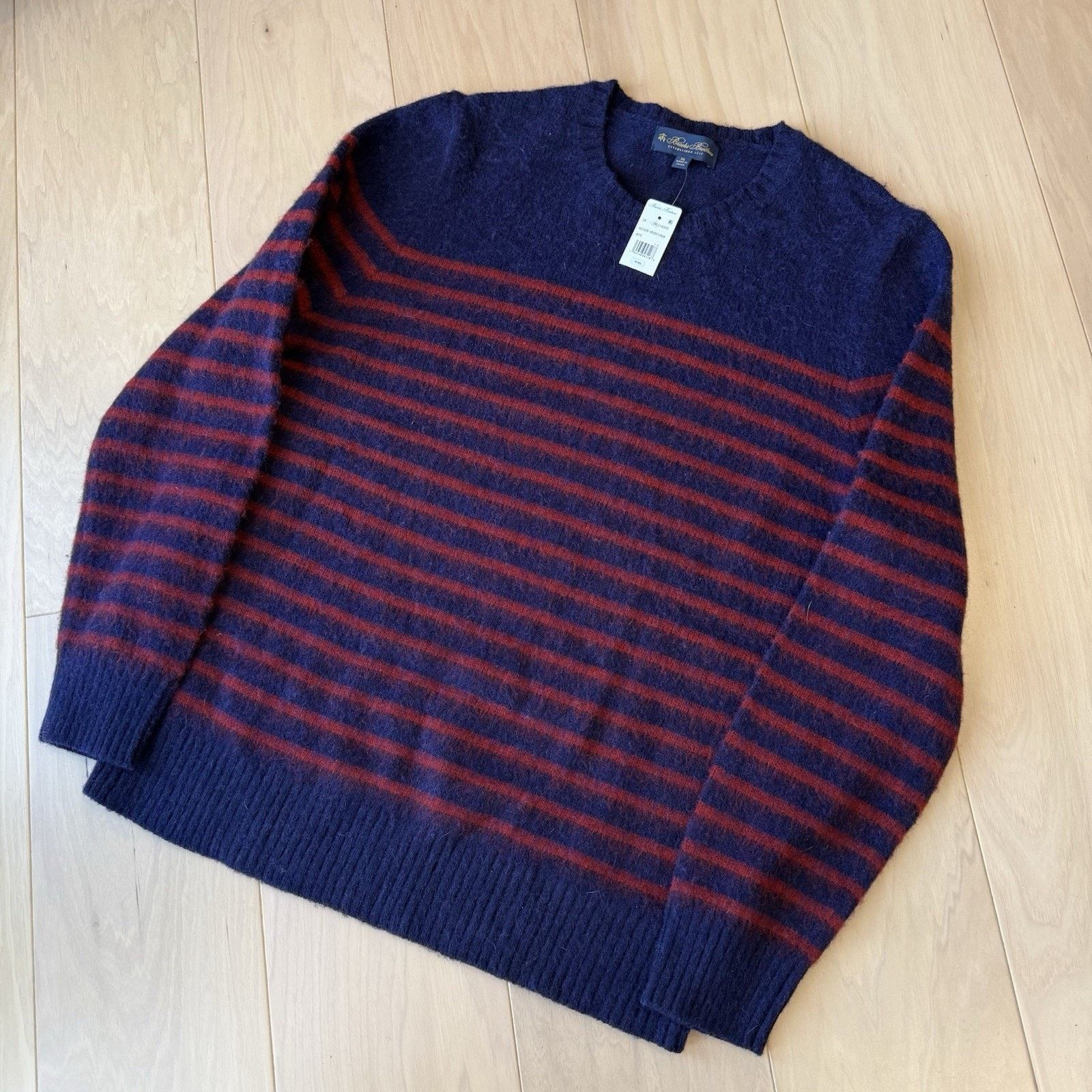 Brooks Brothers Brooks Brothers Sweater XL Navy Red Striped Wool Pullover Size US XL / EU 56 / 4 - 10 Thumbnail