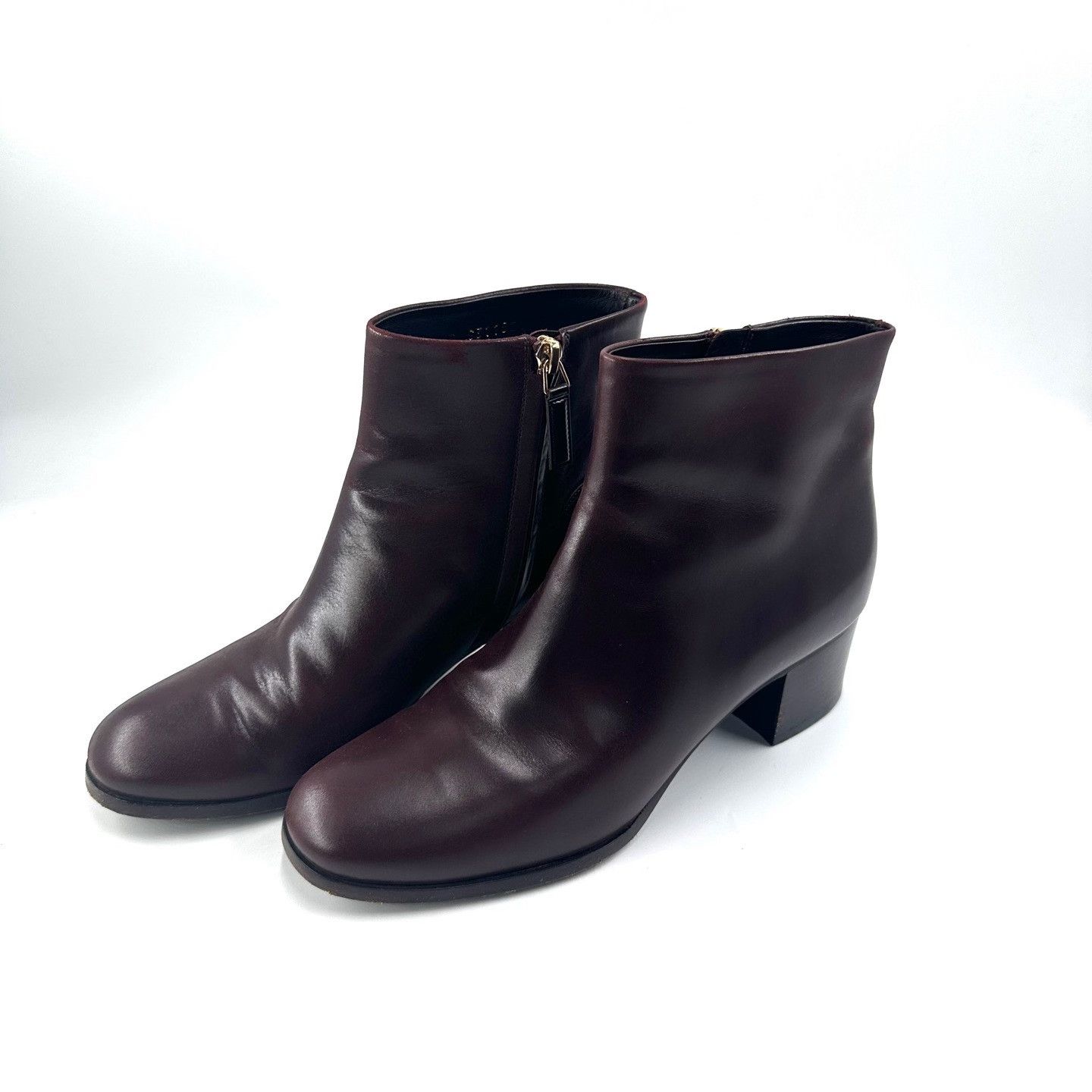 Chanel Chanel Red-Brown Block Heel Leather Boots Size US 8 / IT 38 - 1 Thumbnail