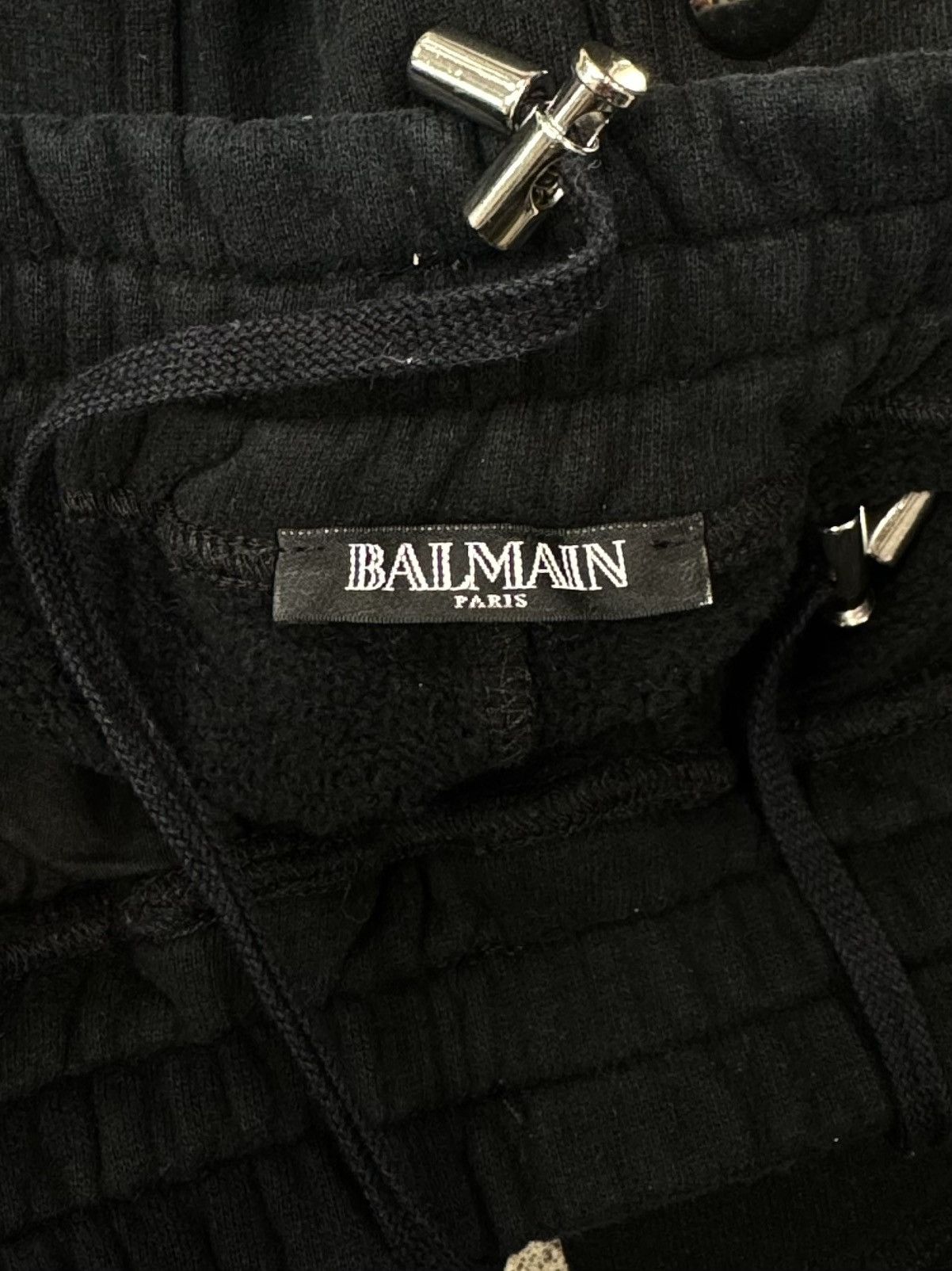 Balmain Balmain Decarnin Era Black Cotton ‘Biker’ Sweatpants Size US 30 / EU 46 - 3 Thumbnail