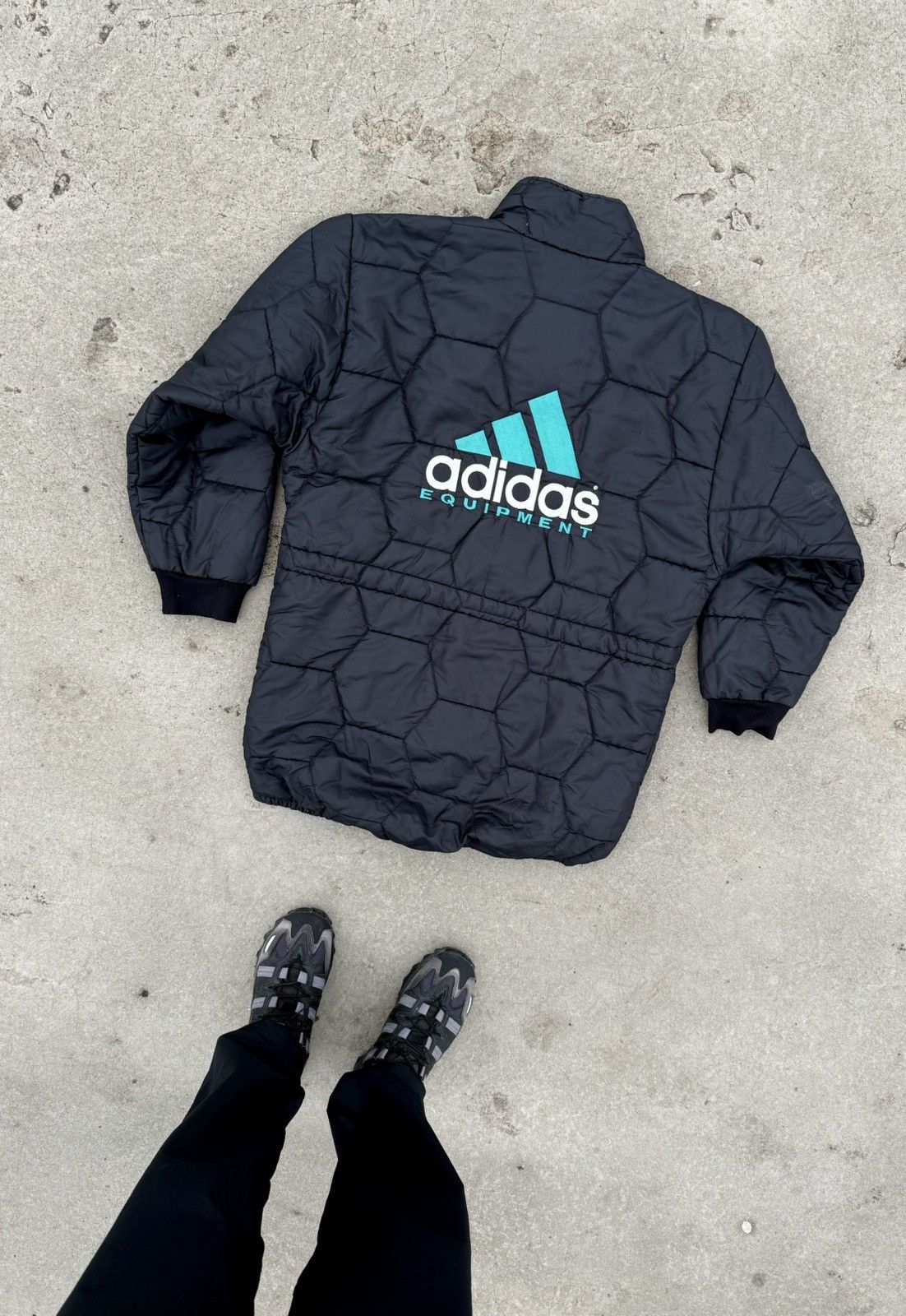 Adidas Vintage 90s Adidas Equipment Down Y2k Blokecore Jacket Size US L / EU 52-54 / 3 - 1 Thumbnail