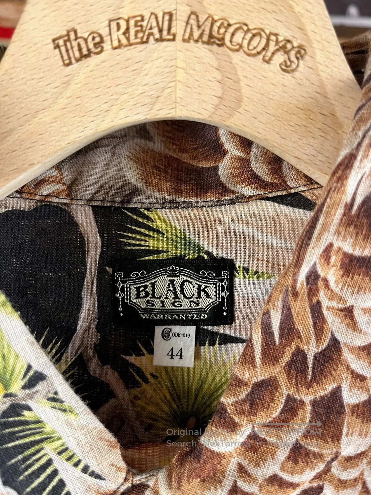 BLACK SIGN Black Sign Linen Shirt with Pine Pattern. Size US S / EU 44-46 / 1 - 3 Thumbnail