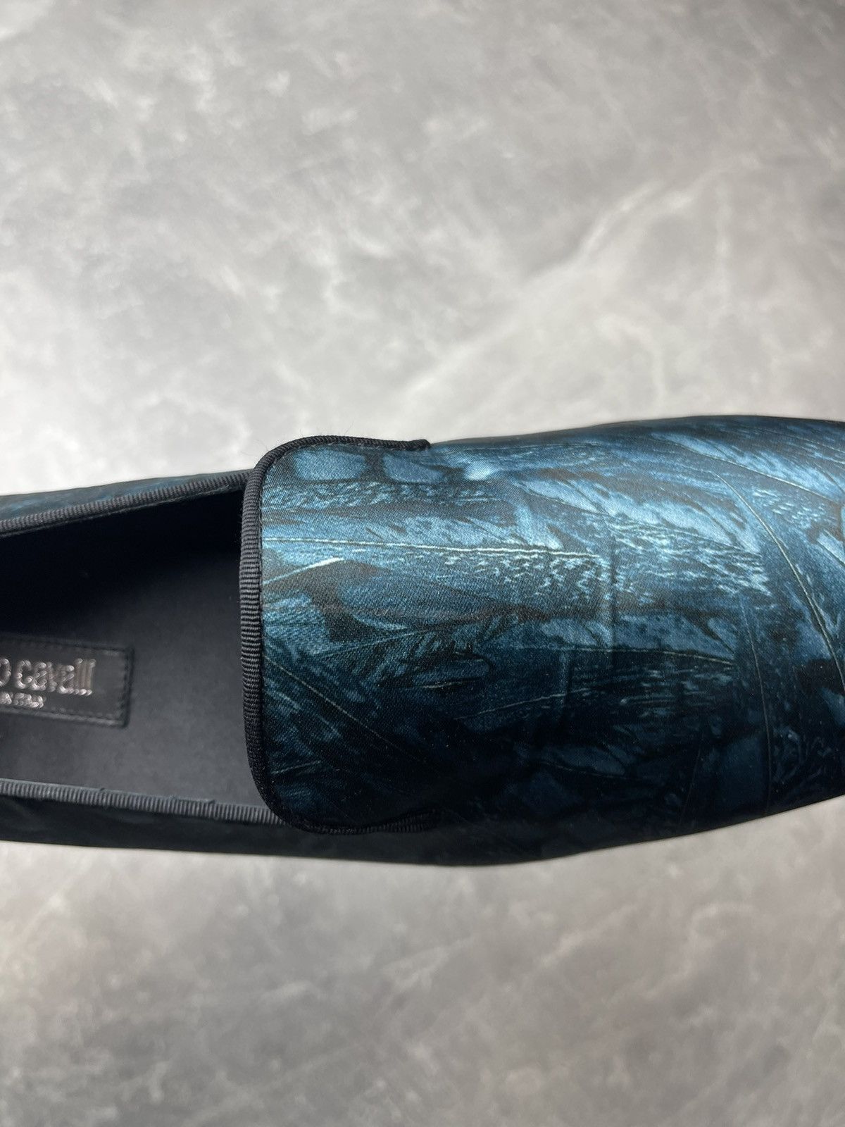 Roberto Cavalli Roberto Cavalli Blue Python Embossed Silk Loafers Size US 9 / EU 42 - 12 Thumbnail