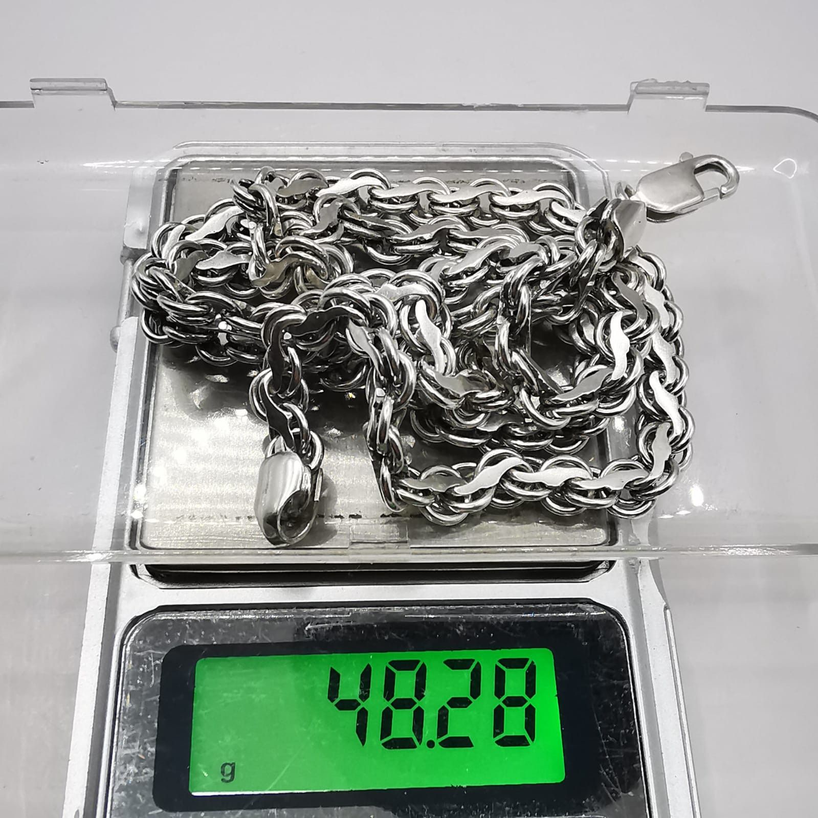Sterling Silver Vintage Jewelry Chain,925 Sterling Silver,Signed 48,28g Size ONE SIZE - 8 Thumbnail