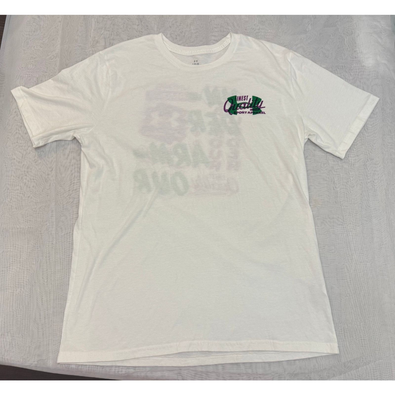 Under Armour Under Armor Graphic Unisex Large Men's White Shirt Size US L / EU 52-54 / 3 - 2 Thumbnail