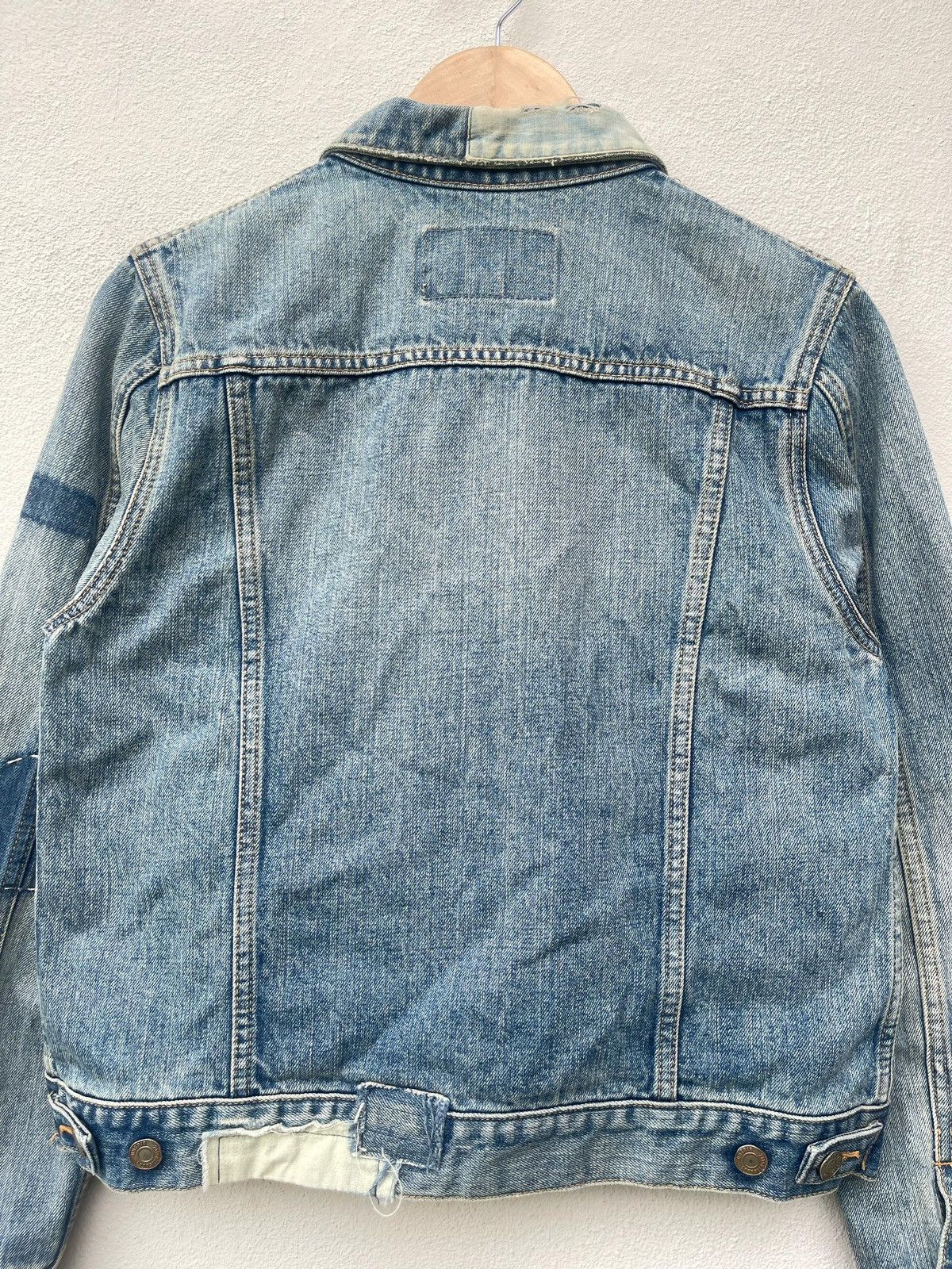 If Six Was Nine × Japanese Brand × Le Grande Bleu (L.G.B.) Ungrid Type-1 Trucker Boro Style Denim Jacket Size US M / EU 48-50 / 2 - 15 Thumbnail