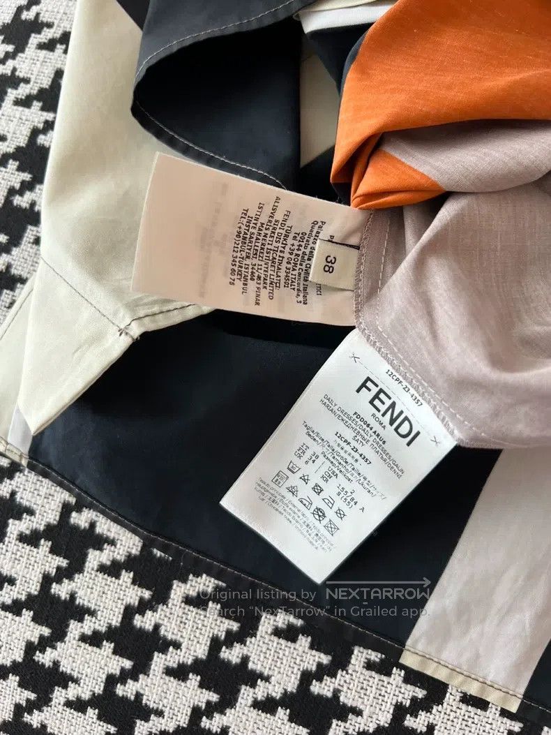 Fendi Fendi Geometric color combination shirt dress Size XS / US 0-2 / IT 36-38 - 7 Thumbnail