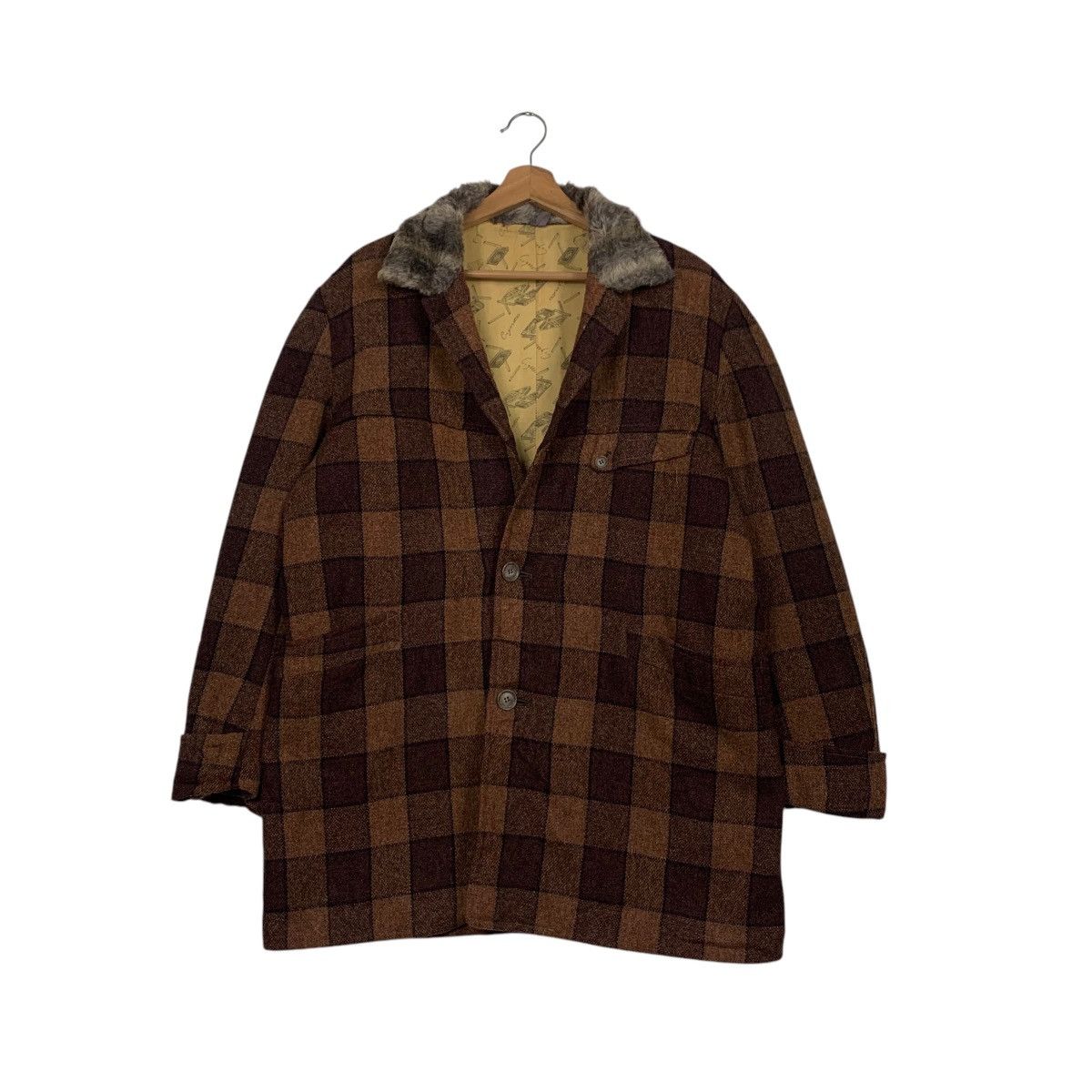 Vintage Vintage 80’s Classic Retro Checked Wool Jacket #2868-C129 Size US L / EU 52-54 / 3 - 1 Thumbnail
