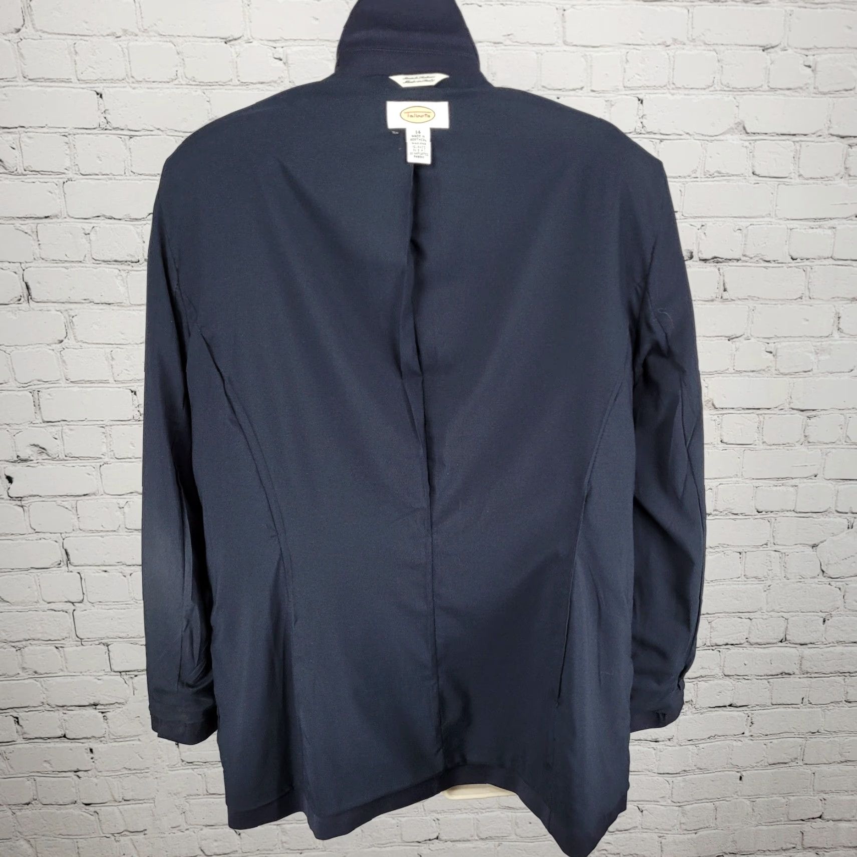 Talbots VINTAGE Talbots Blue Italian Wool Stretch 3 Button Peak Blazer USA Made Size 14 Jacket Women Size XL / US 12-14 / IT 48-50 - 7 Thumbnail