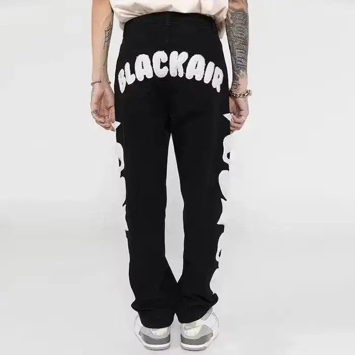 Japanese Brand Black Color Skull and Five Stars Embroidery Ripped Jeans Size US 30 / EU 46 - 2 Thumbnail
