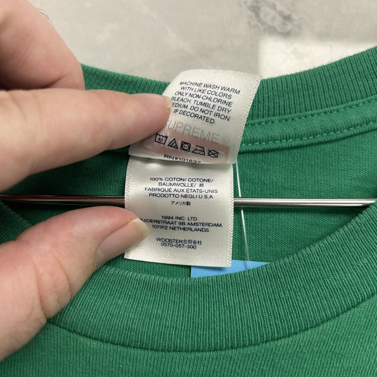 Supreme Supreme Braces Tee Green FW22 Size US XL / EU 56 / 4 - 5 Thumbnail