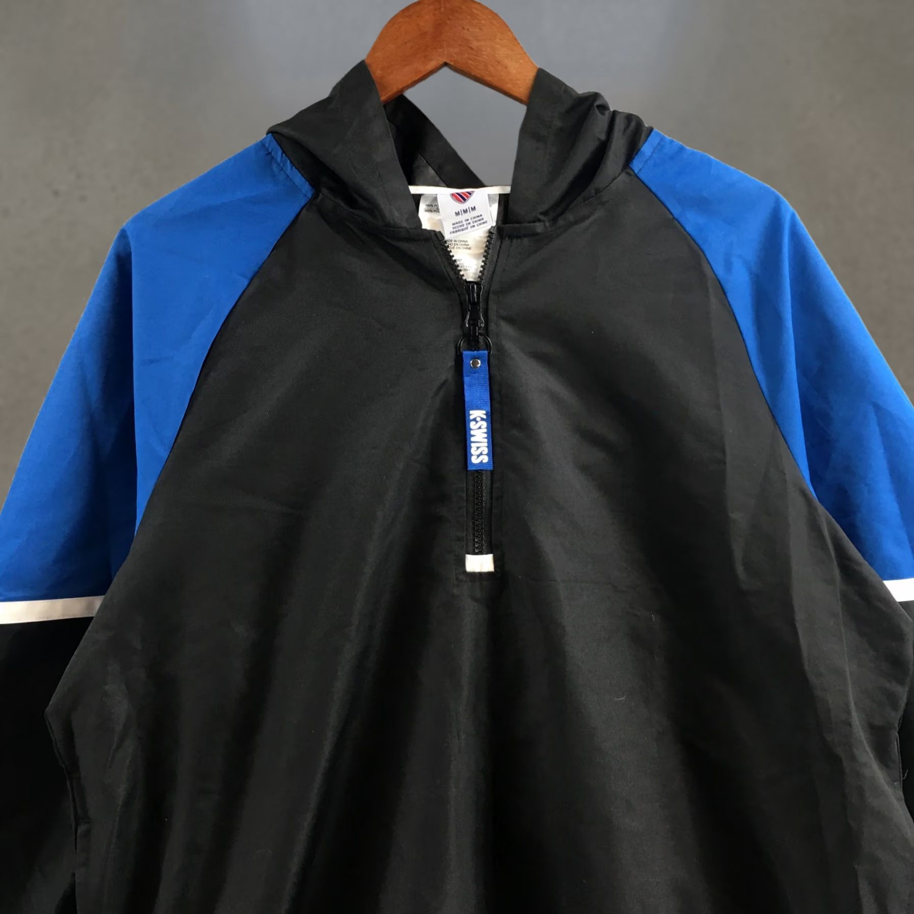 K-Swiss K-Swiss Jackets Mens Medium Windbreaker Black Full Zip Long Sleeve Pocket Casual Size US M / EU 48-50 / 2 - 1 Thumbnail