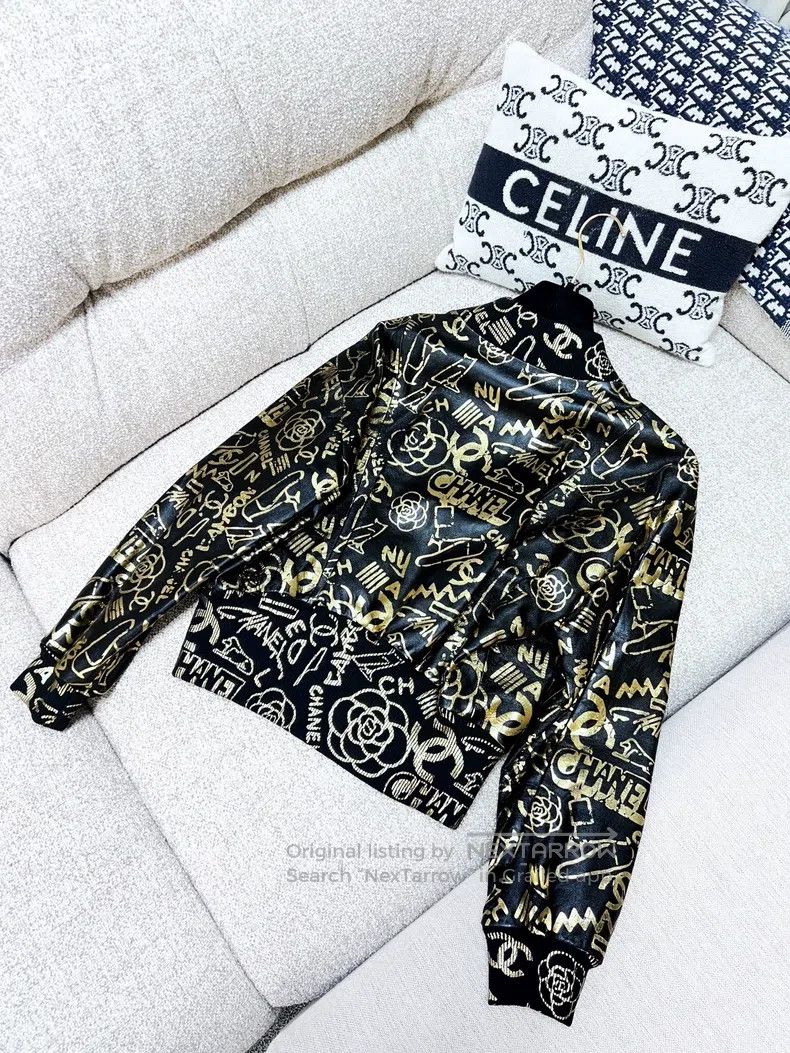 Chanel Chanel Black full-print gold graffiti logo letter print st Size XXS / US 00 / IT 34 - 3 Thumbnail