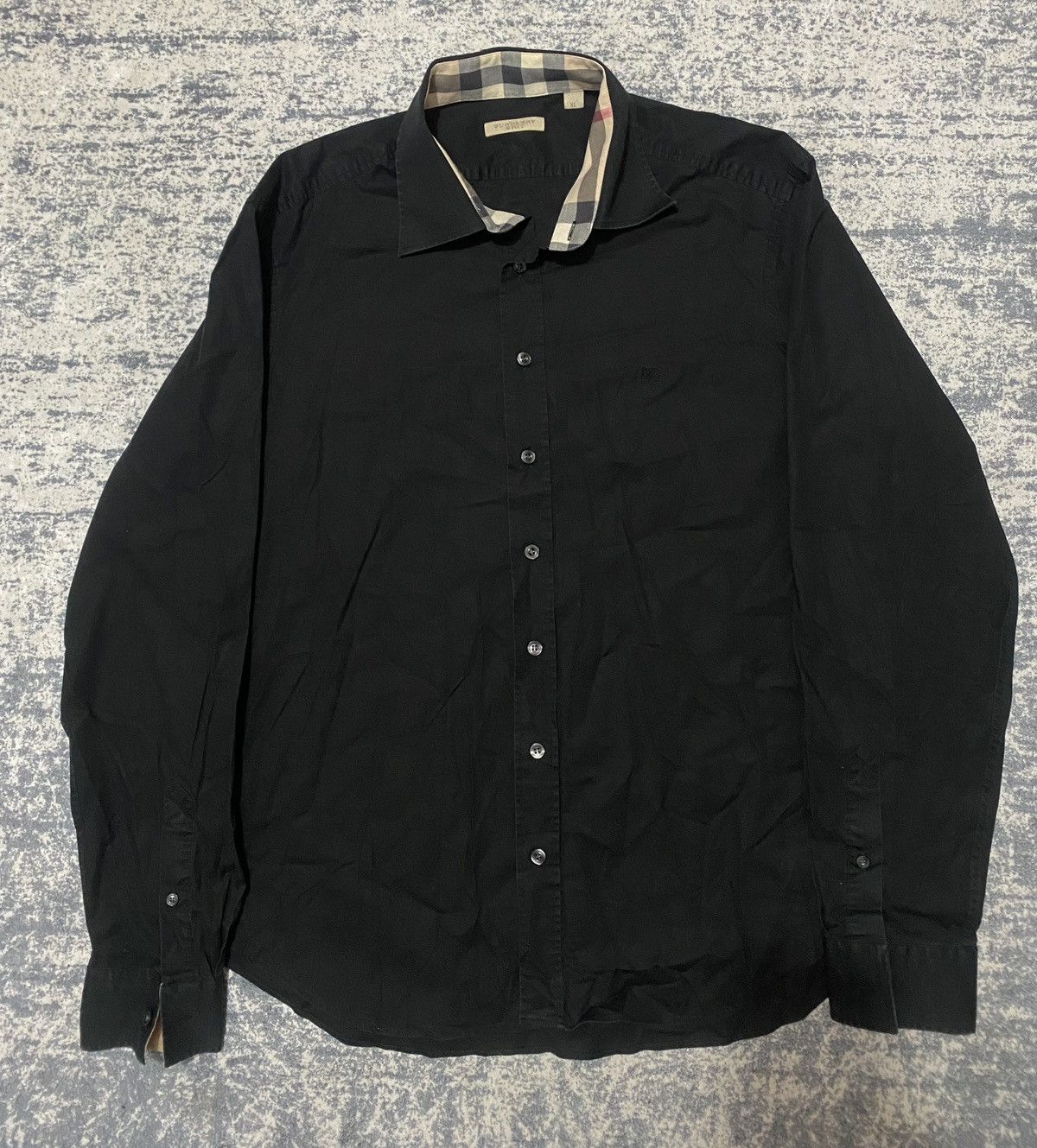 Burberry Burberry luxury shirt button up with pattern on cufs Size US XL / EU 56 / 4 - 5 Thumbnail