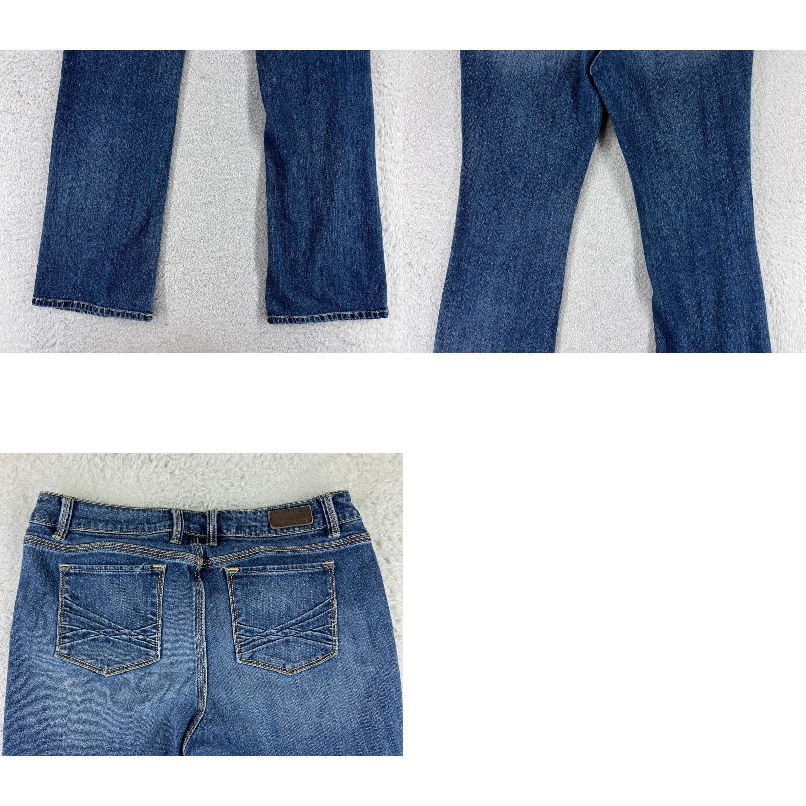 Liz Claiborne Liz Claiborne Jeans Womens Bootcut Denim Blue 28x30 Regular 6 Stretch 5-Pocket Zipper Vintage No (if needed) Size 28" / US 6 / IT 42 - 9 Thumbnail