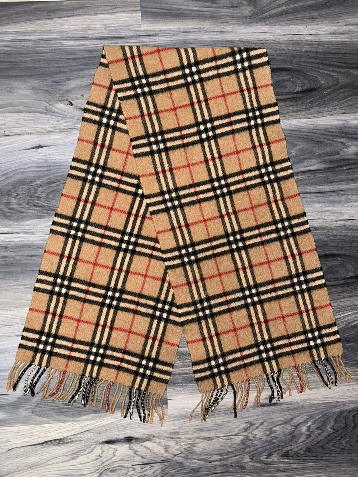 Burberry Vintage Burberry Nova Check Lambswool Scarf Size ONE SIZE - 5 Thumbnail