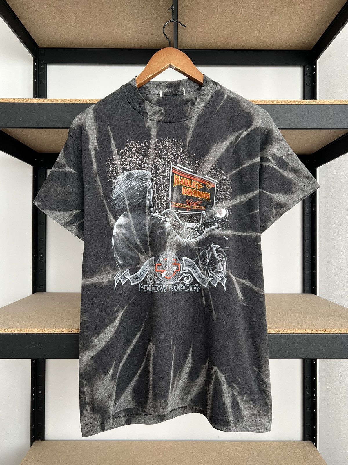 Harley Davidson Vintage 80s Harley Davidson Follow Nobody Tie Dye T-shirt Size US M / EU 48-50 / 2 - 1 Thumbnail