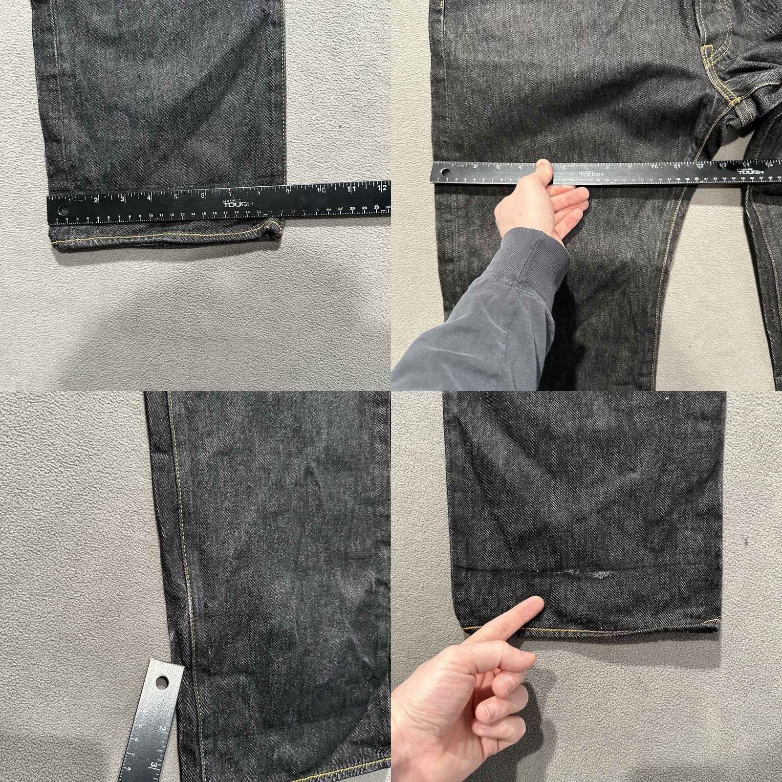 Levi's Levis 501 Original Fit Jeans Gray Denim Button Fly Mens 38x30 (36x29) GUC Size US 38 / EU 54 - 9 Thumbnail