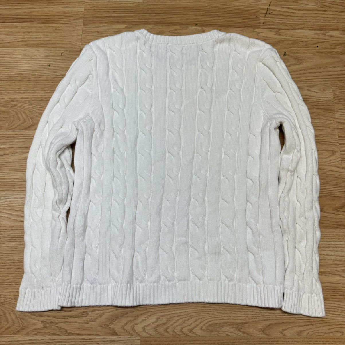 Other Vintage Appleseeds Cable-Knit Cotton Sweater Size L / US 10 / IT 46 - 2 Thumbnail