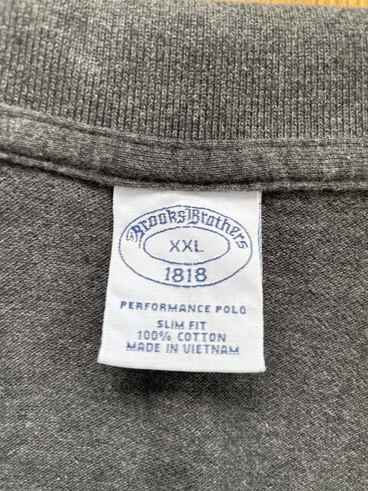 Brooks Brothers Brooks Brothers Performance Polo Shirt Slim Fit XXL Gray Size US XXL / EU 58 / 5 - 3 Thumbnail