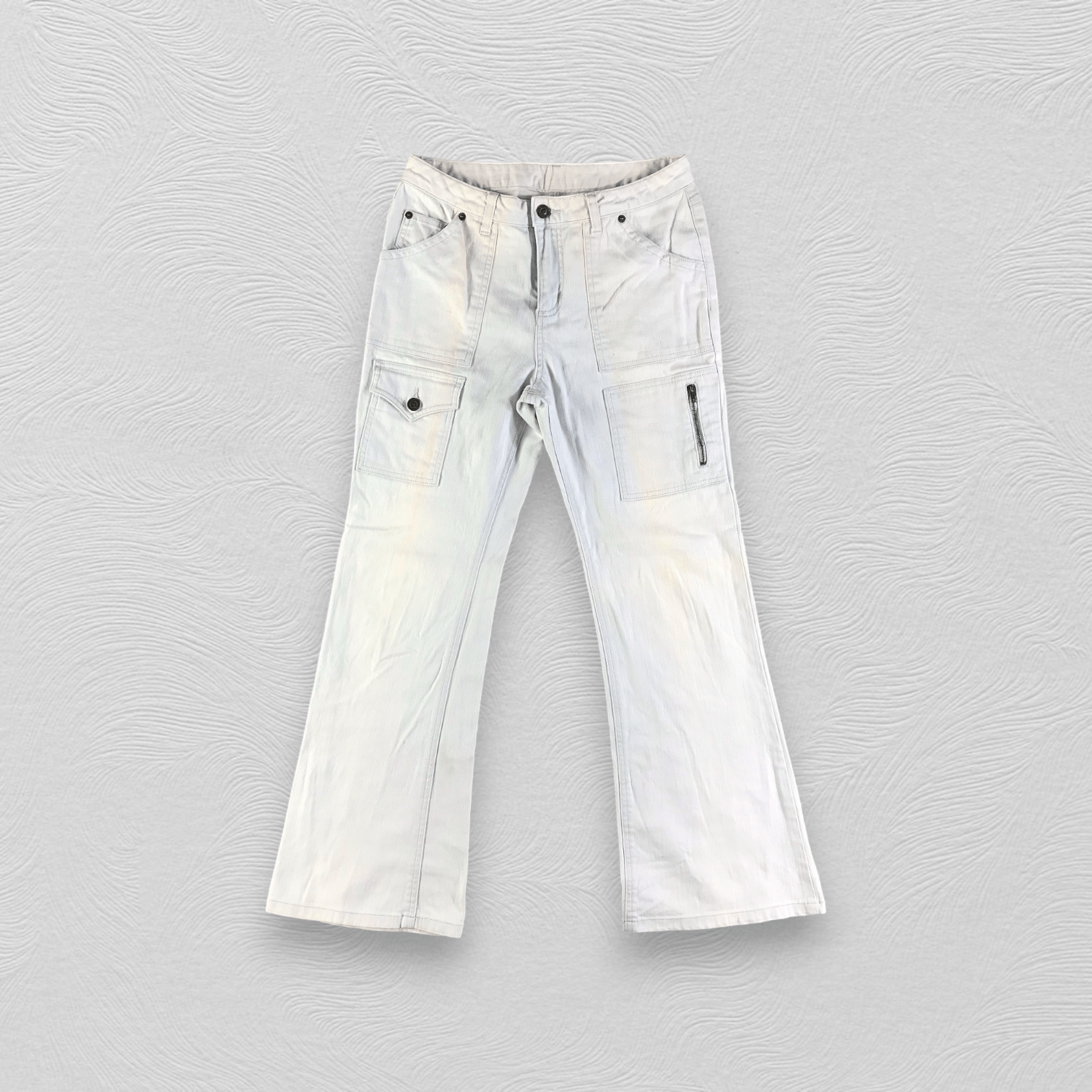 Japanese Brand Japanese Bush Pants Flare Jeans Cargo Denim KJ2930 Size US 28 / EU 44 - 1 Thumbnail